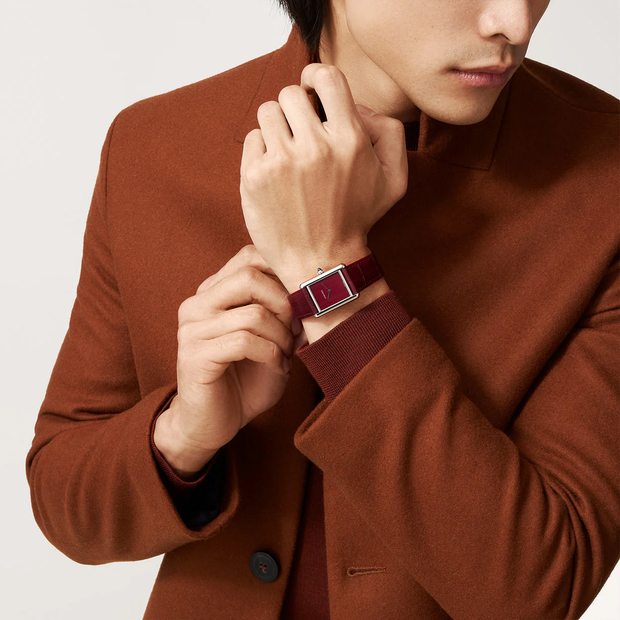 Tank Must Red Dial & Strap Watch - Image 2