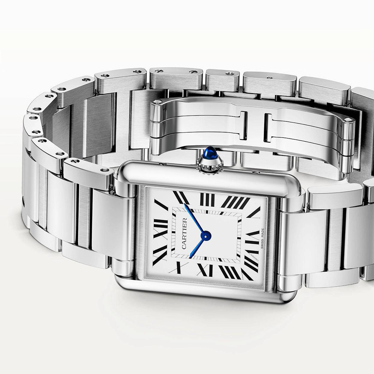 Tank Must SolarBeat™ Large Steel Bracelet Watch - Image 4