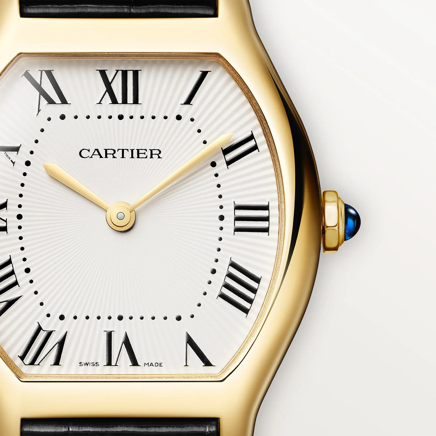 Tortue Small Yellow Gold Leather Strap Watch - Image 2