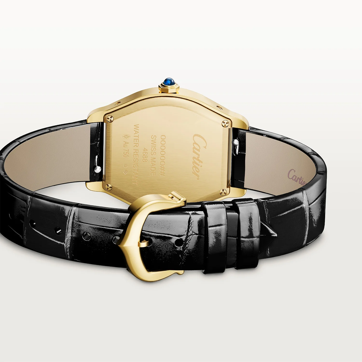 Tortue Small Yellow Gold Leather Strap Watch - Image 3