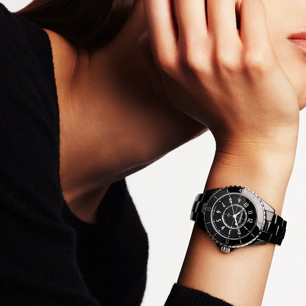 J12 33mm Black Ceramic Ladies Bracelet Watch - Image 2