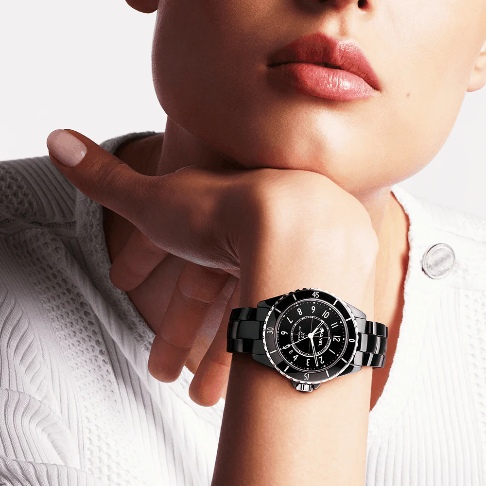 J12 38mm Black Ceramic Automatic Bracelet Watch - Image 3