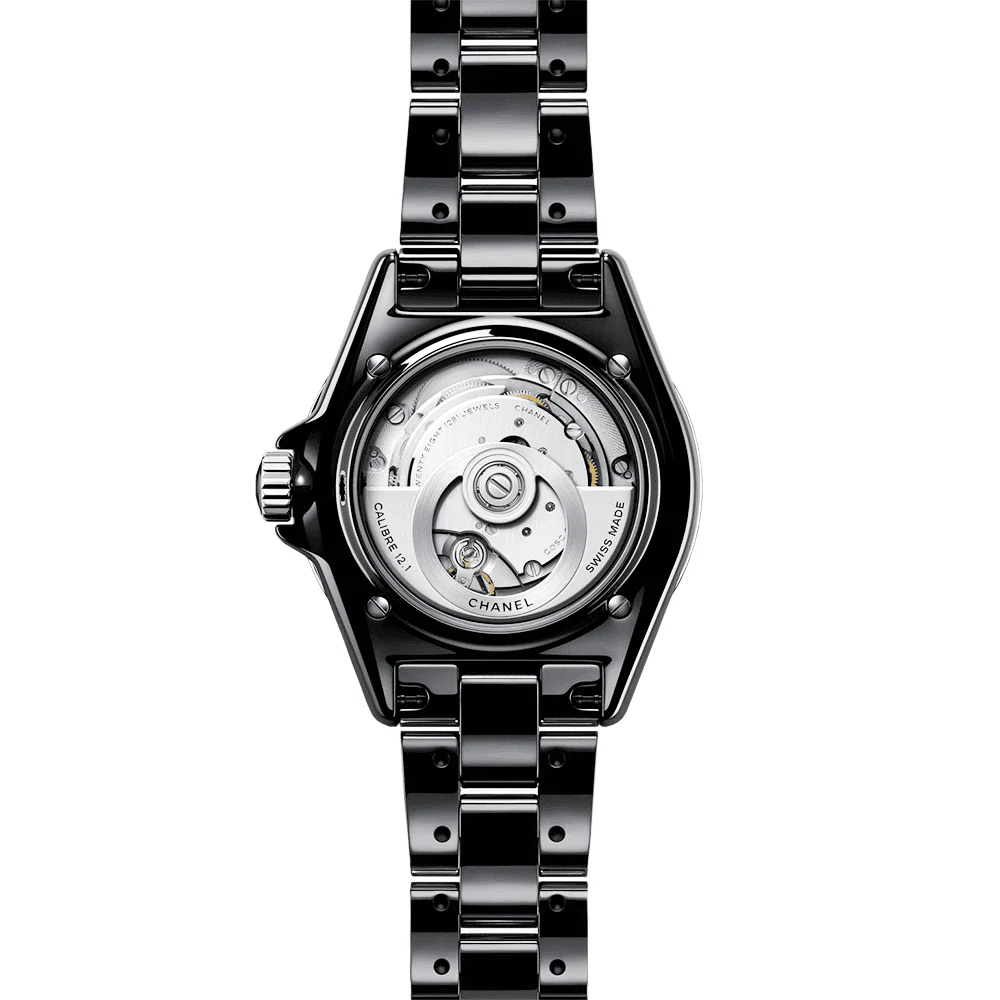 J12 38mm Black Ceramic Diamond Dial Automatic Bracelet Watch - Image 2