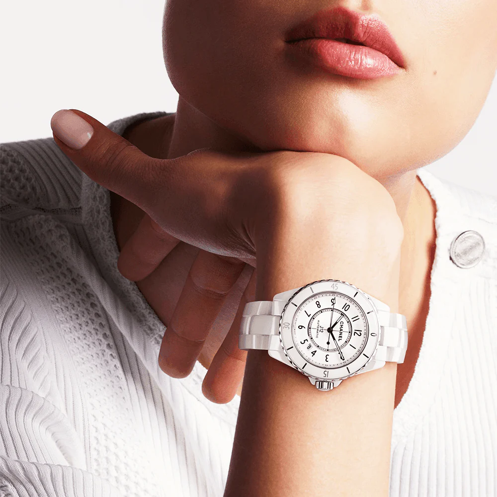 J12 38mm White Ceramic Automatic Bracelet Watch - Image 3