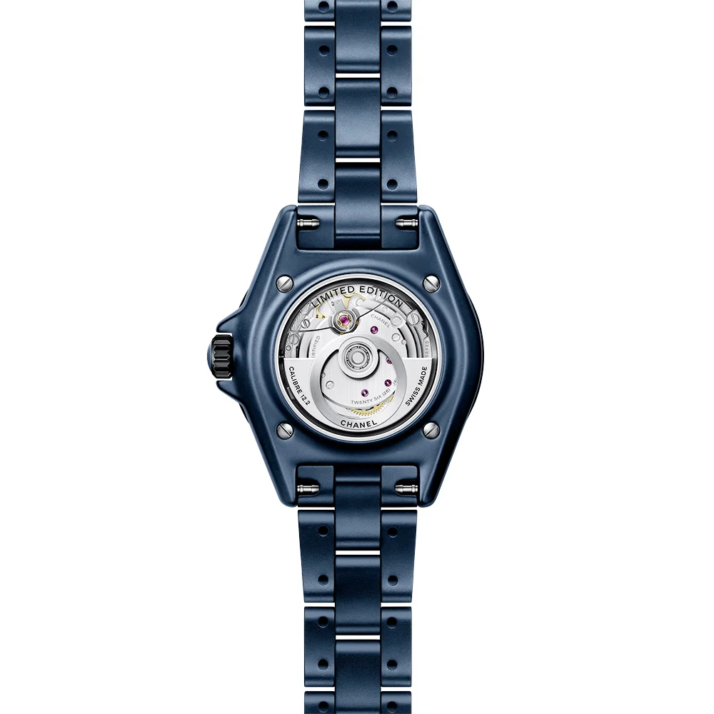 J12 BLEU 33mm Ceramic Diamond Dial Ladies Bracelet Watch - Image 3