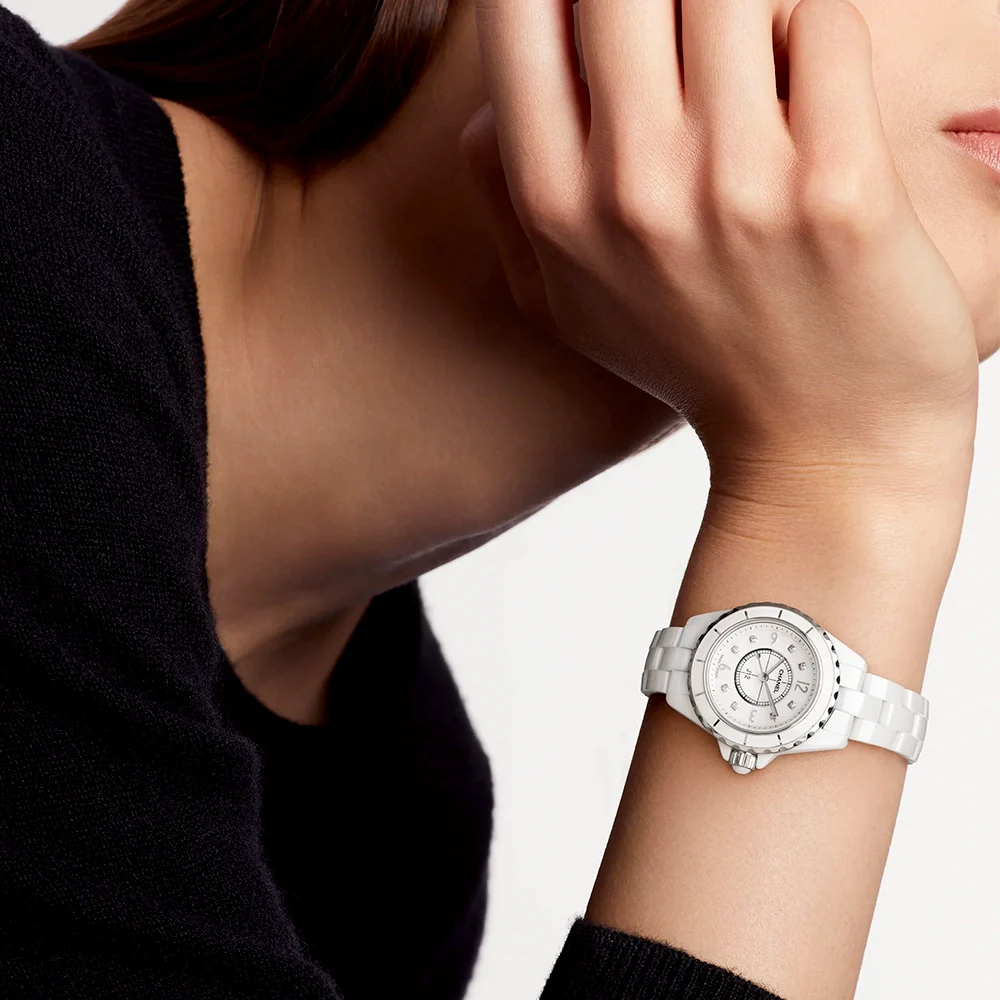 J12 White Ceramic 29mm Diamond Dial Ladies Bracelet Watch - Image 2