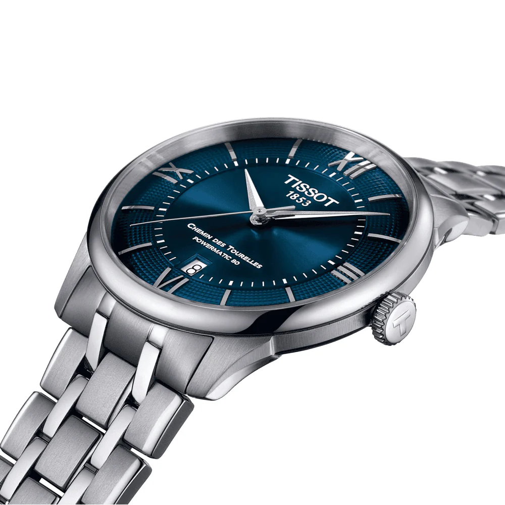 Chemin des Tourelles 39mm Blue Dial Steel Bracelet Automatic Watch - Image 3