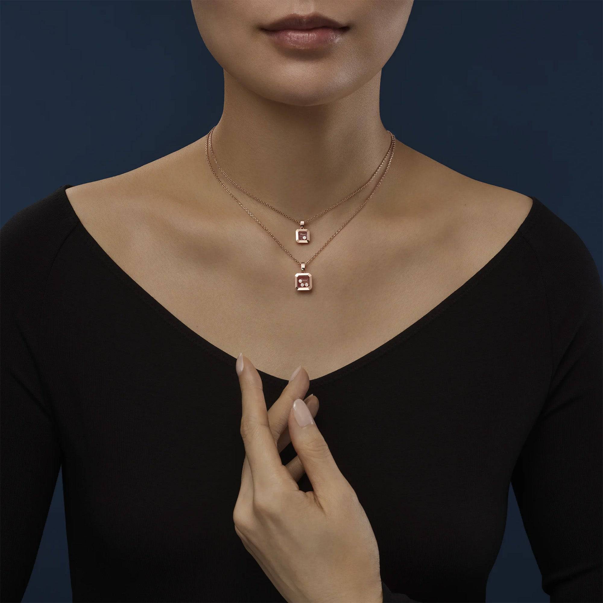 18ct Rose Gold Happy Diamonds Icons Pendant - Image 3