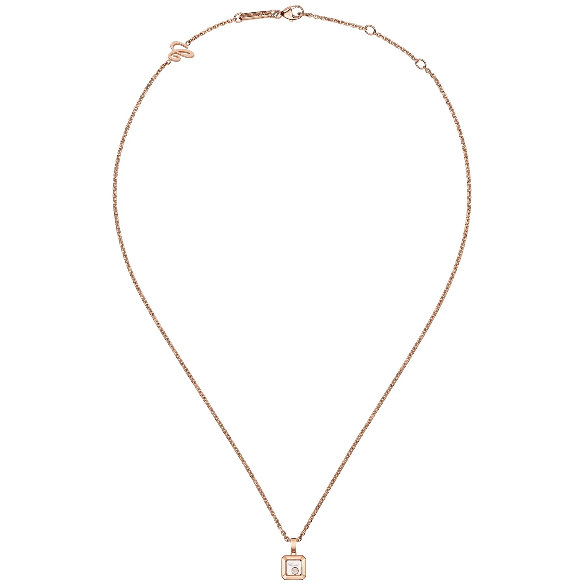 18ct Rose Gold Happy Diamonds Icons Pendant - Image 4