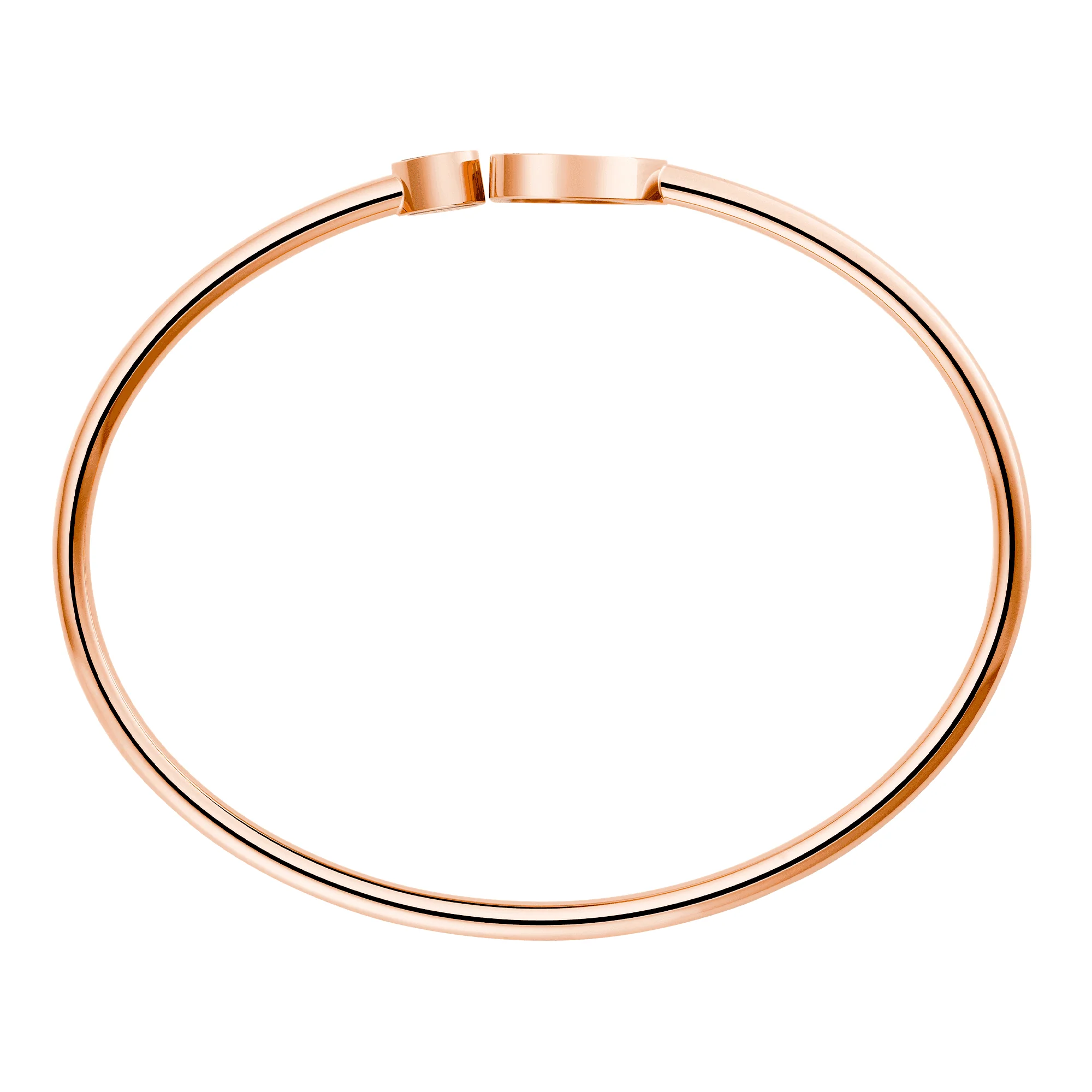 18ct Rose Gold Happy Hearts Mother Of Pearl & Diamond Set Bangle - Image 3