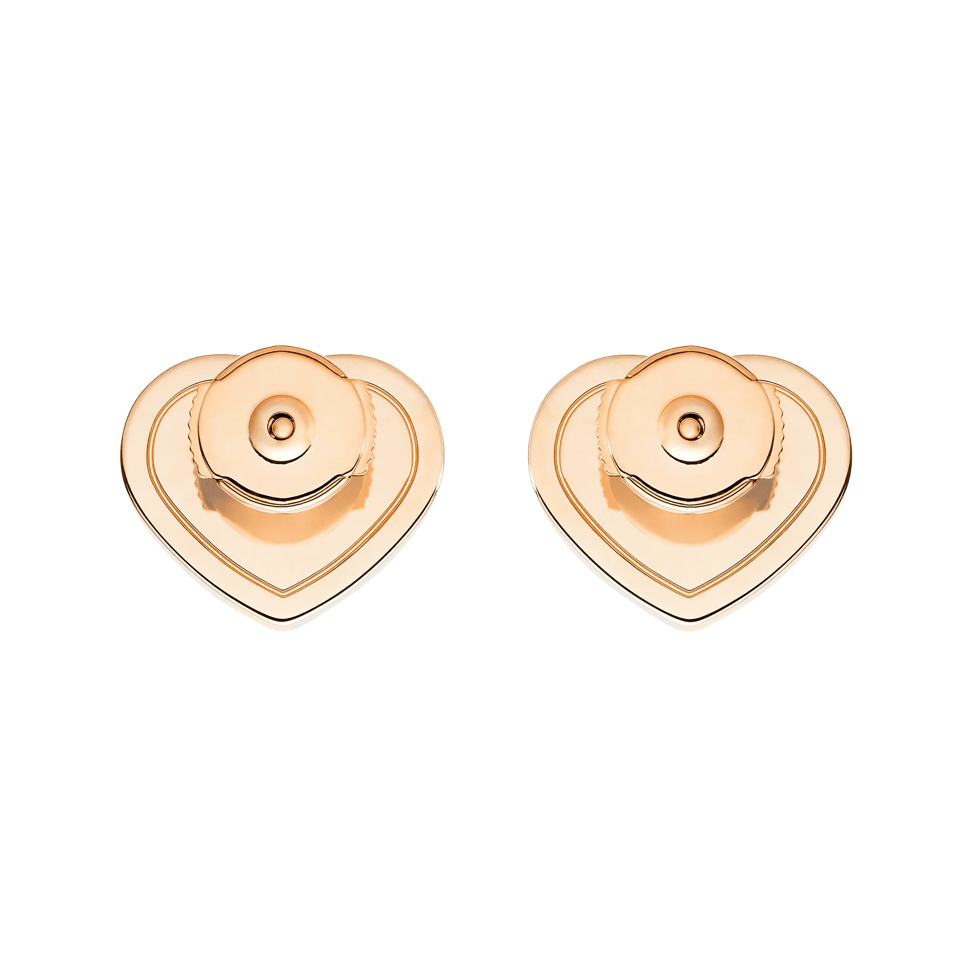 18ct Rose Gold Happy Hearts Mother of Pearl Earrings - Image 3