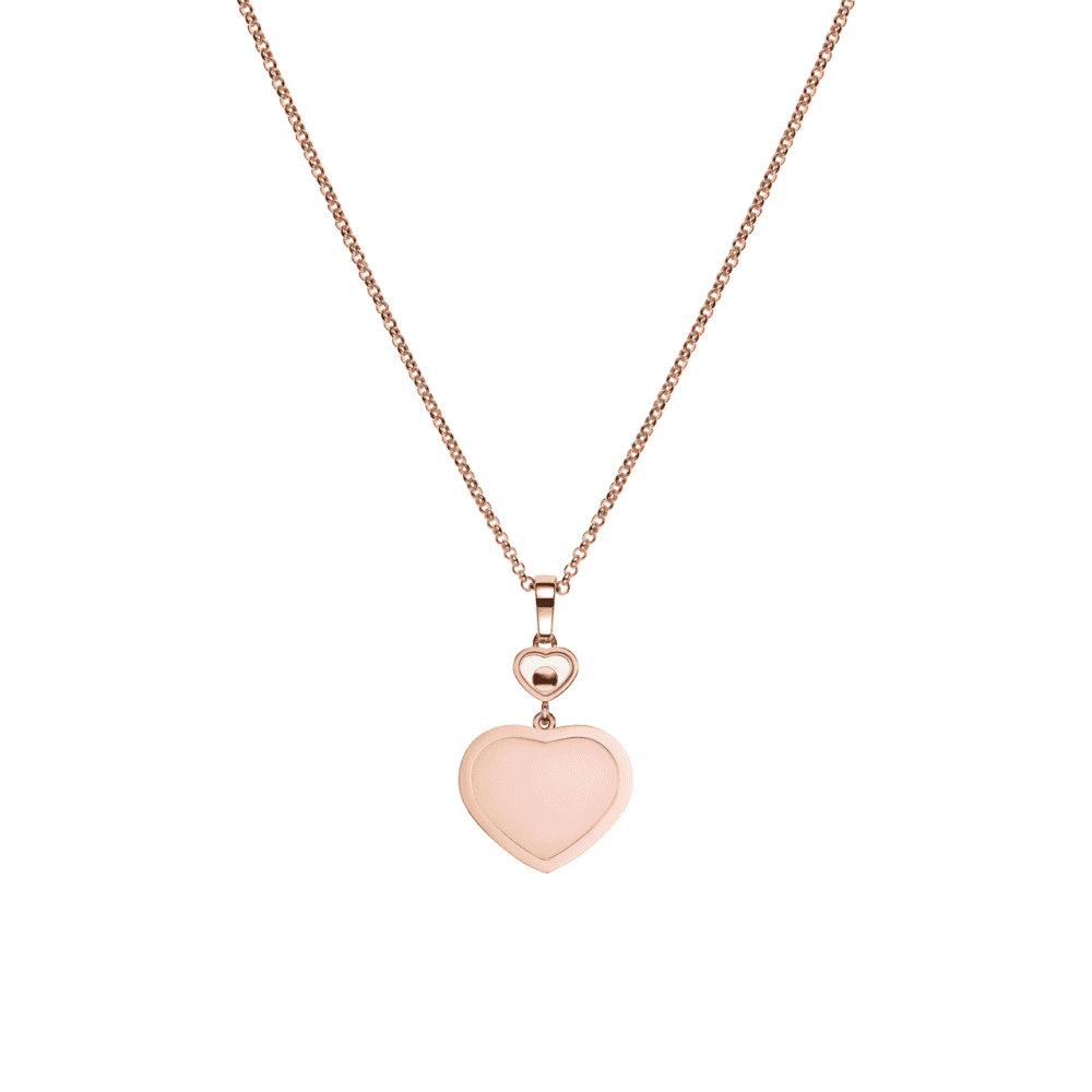 18ct Rose Gold Happy Hearts Pink Opal & Diamond Pendant - Image 6