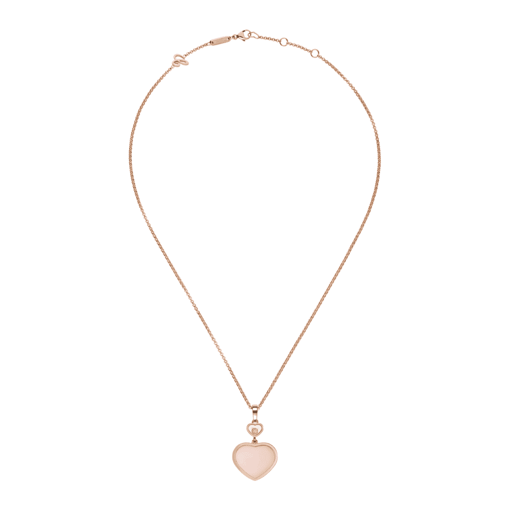 18ct Rose Gold Happy Hearts Pink Opal & Diamond Pendant - Image 7