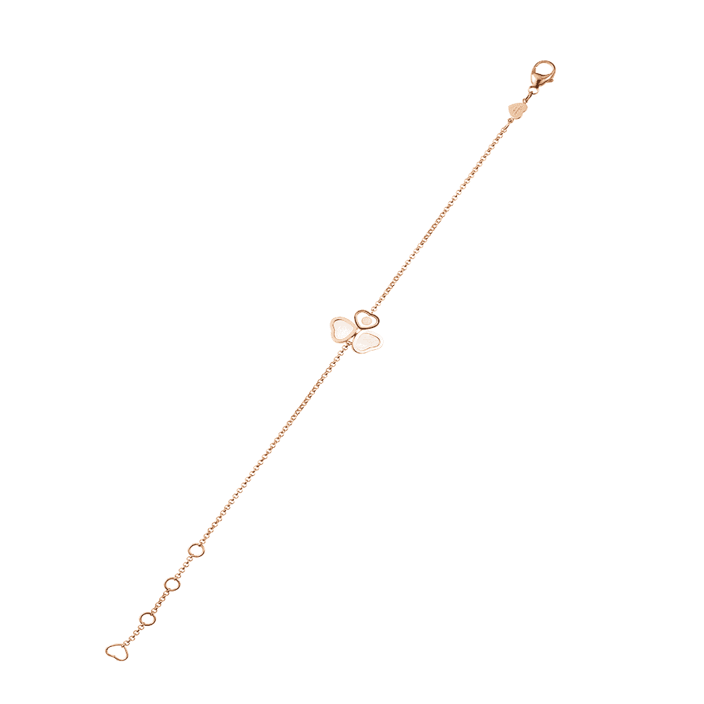 18ct Rose Gold Happy Hearts Wings Mother of Pearl Bracelet - Image 2