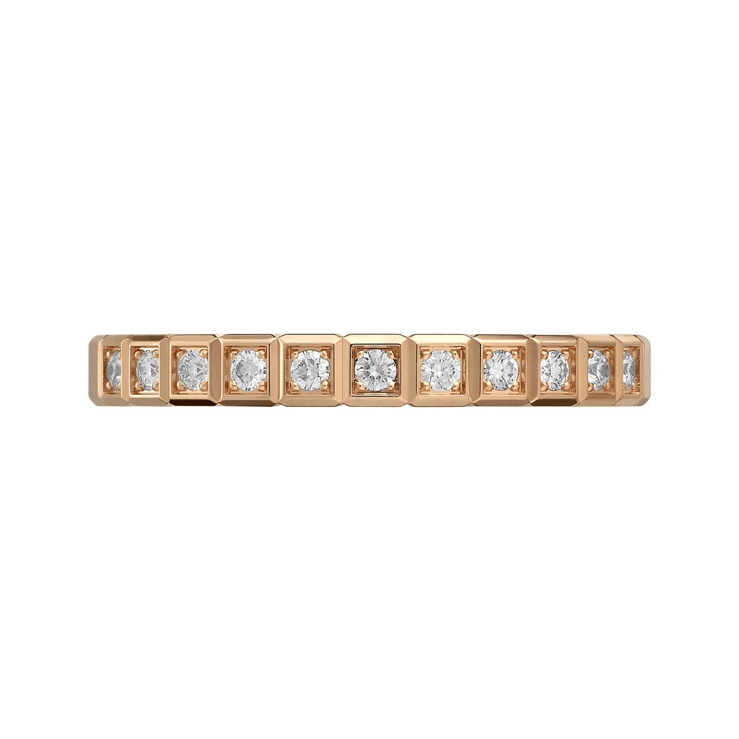 18ct Rose Gold Ice Cube Diamond Ring - Image 4