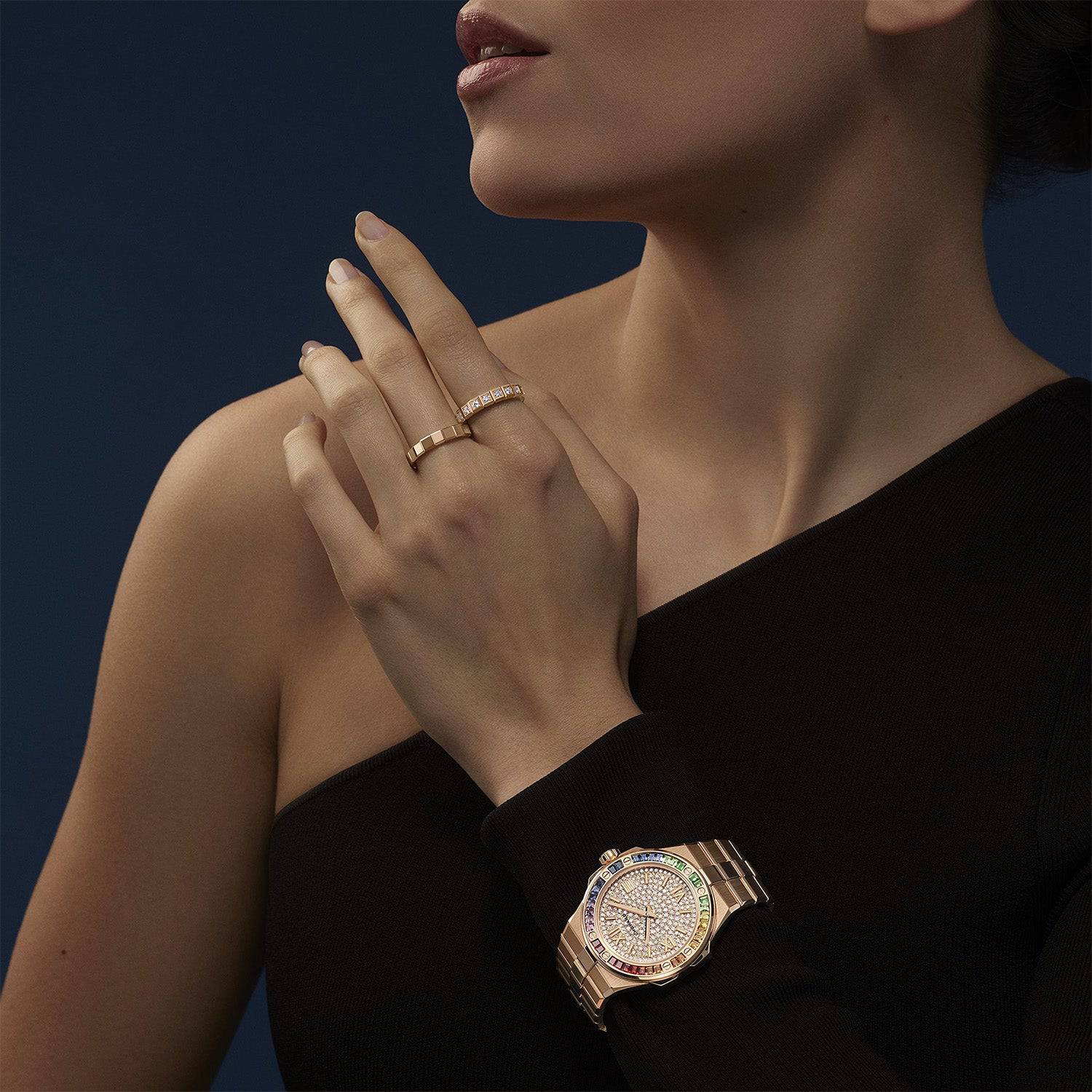 18ct Rose Gold Ice Cube Ring Chopard - Image 2