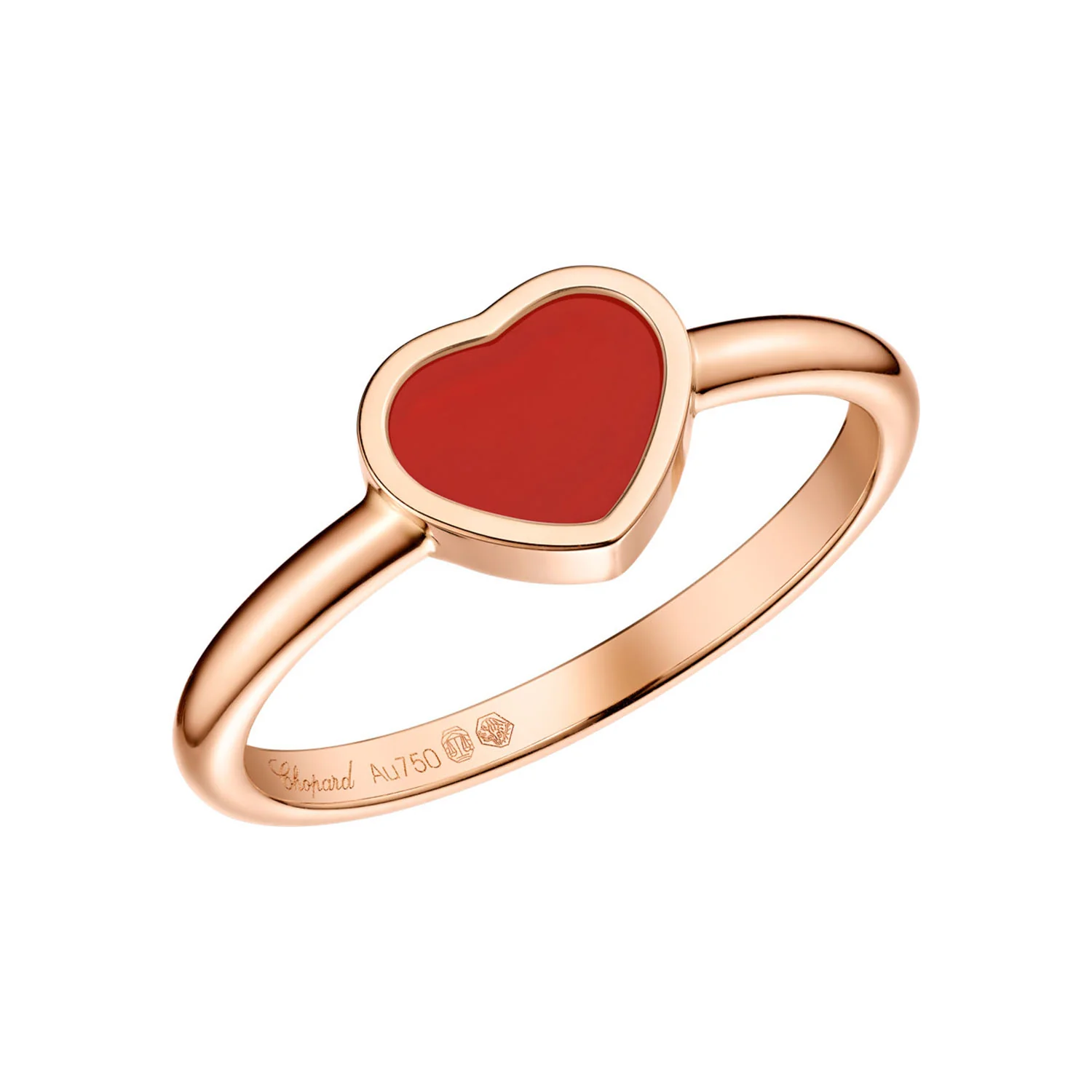 18ct Rose Gold My Happy Hearts Carnelian Ring - Image 3
