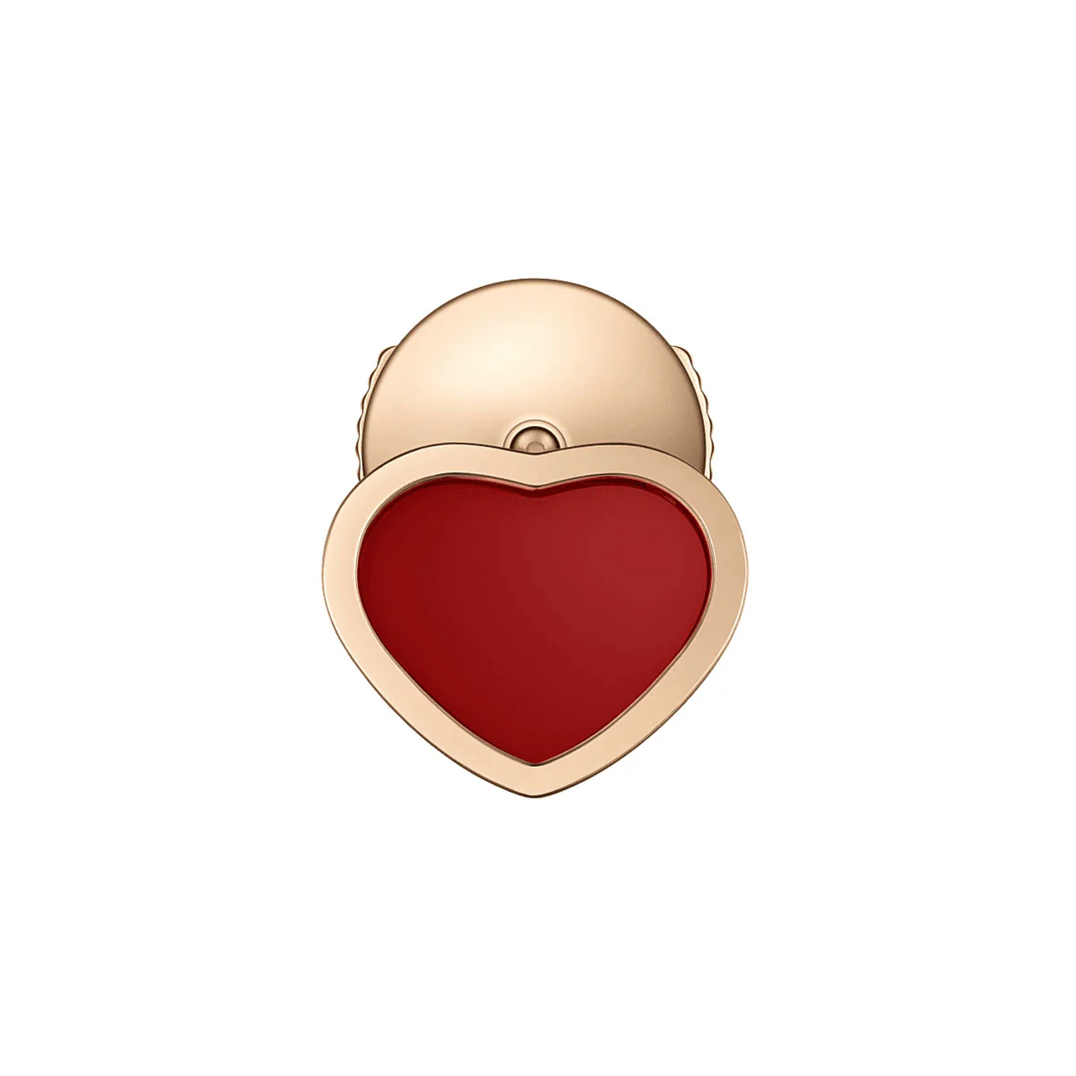 18ct Rose Gold My Happy Hearts Carnelian Single Stud Earring - Image 2