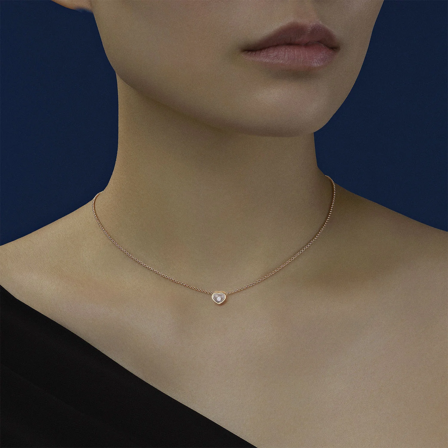 18ct Rose Gold My Happy Hearts Diamond Pendant - Image 2