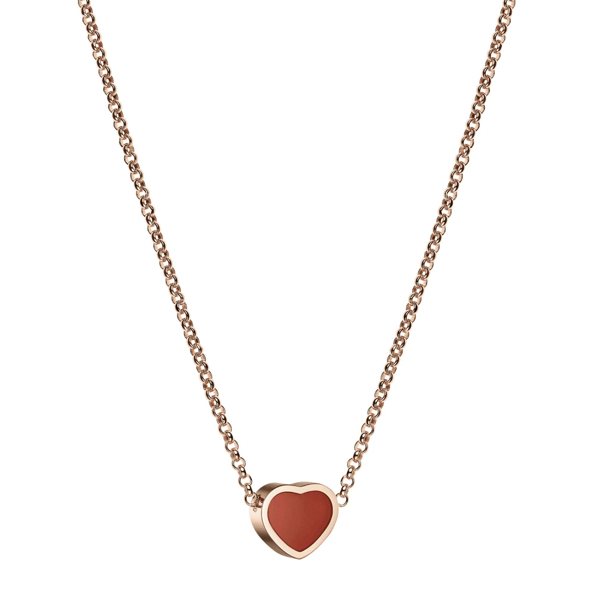 18ct Rose Gold My Happy Hearts With Carnelian Pendant - Image 3