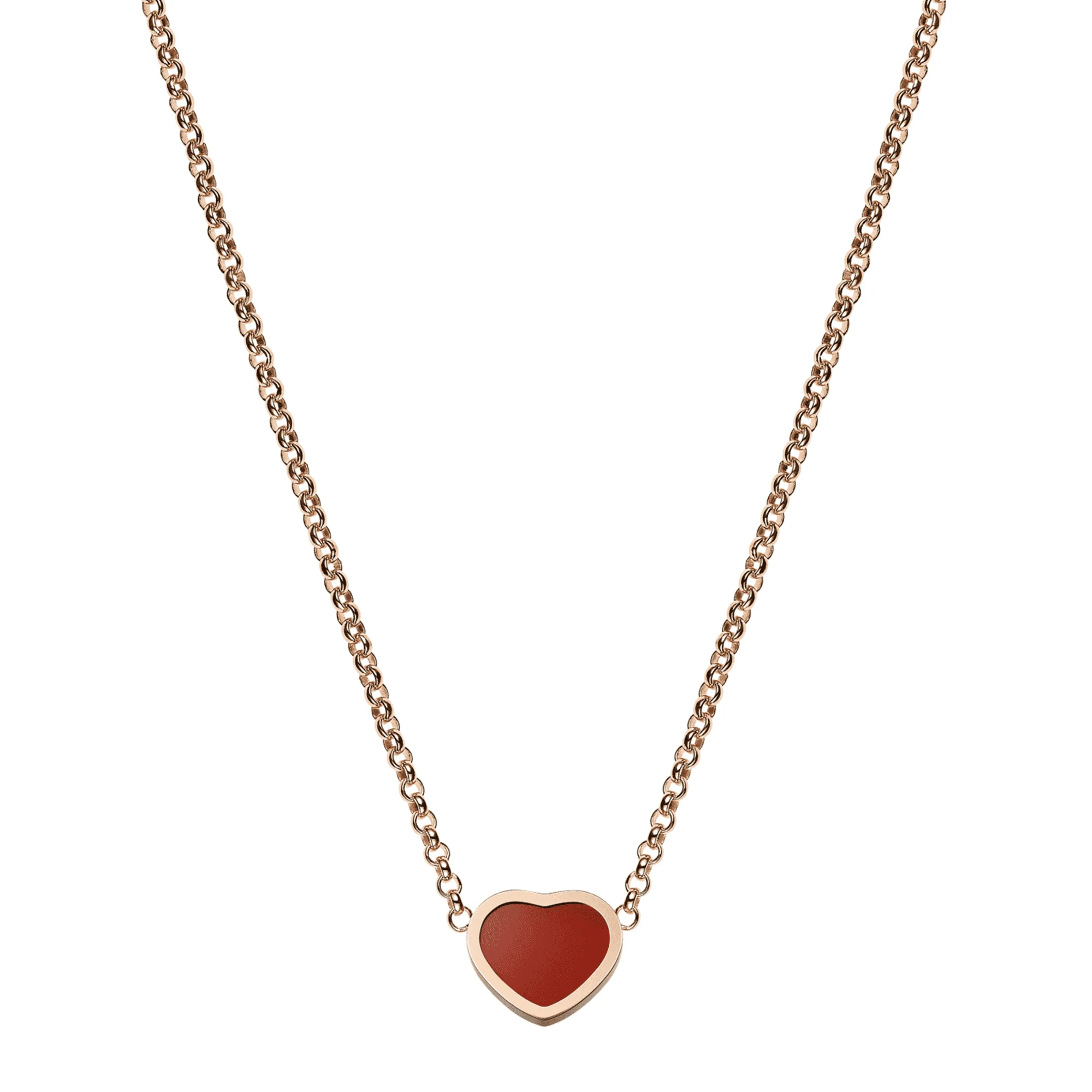 18ct Rose Gold My Happy Hearts With Carnelian Pendant - Image 4