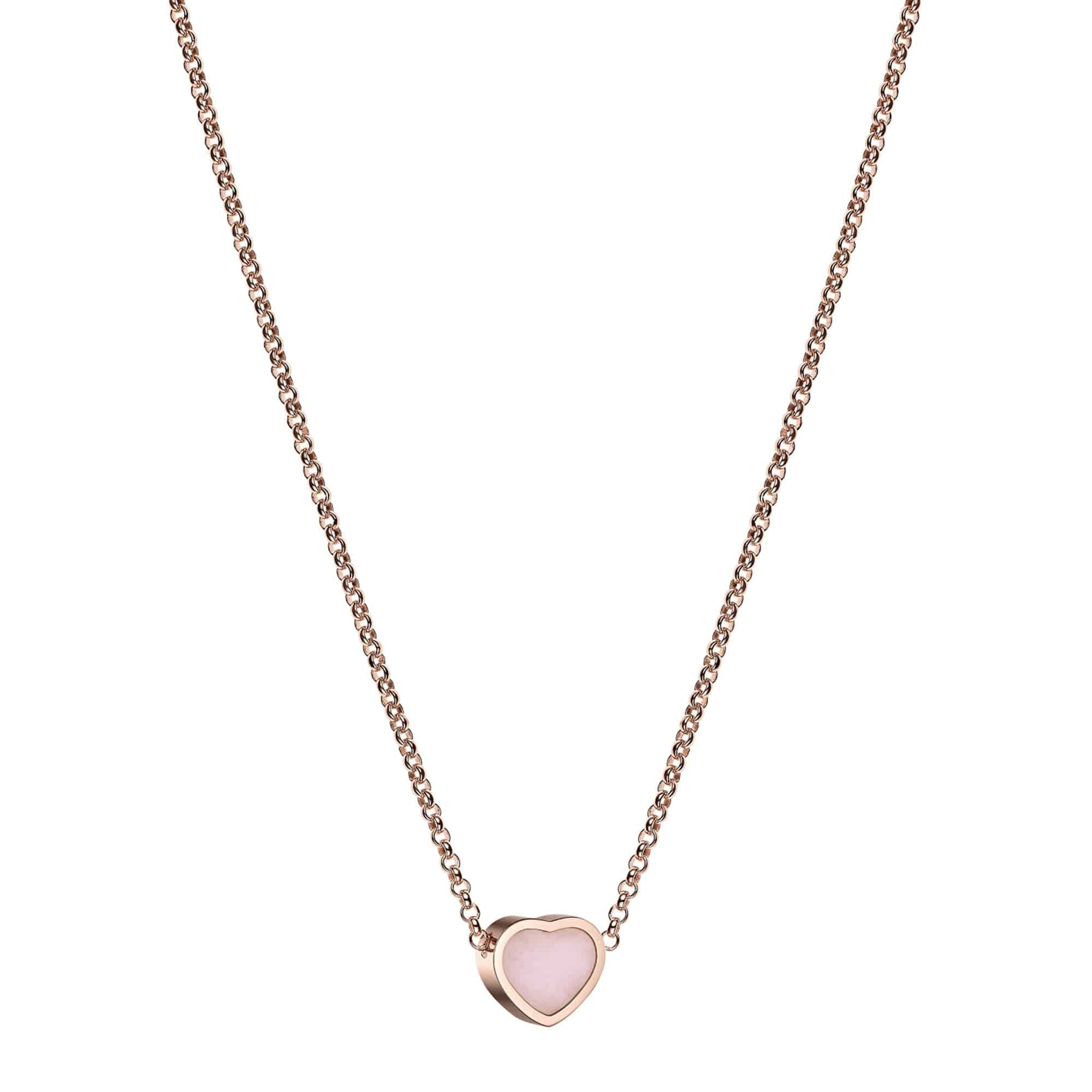 18ct Rose Gold My Happy Hearts Pink Opal Pendant - Image 2