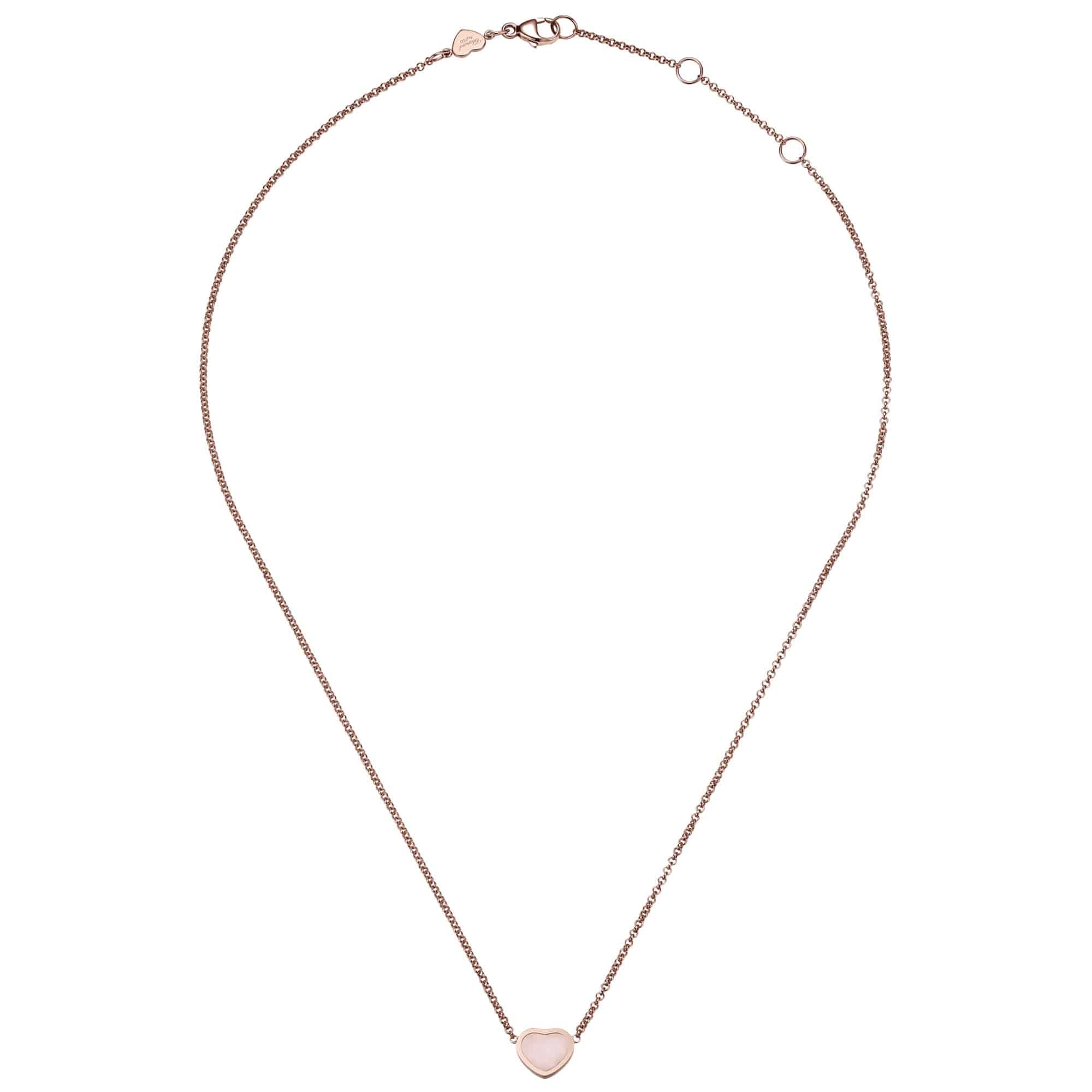18ct Rose Gold My Happy Hearts Pink Opal Pendant - Image 4