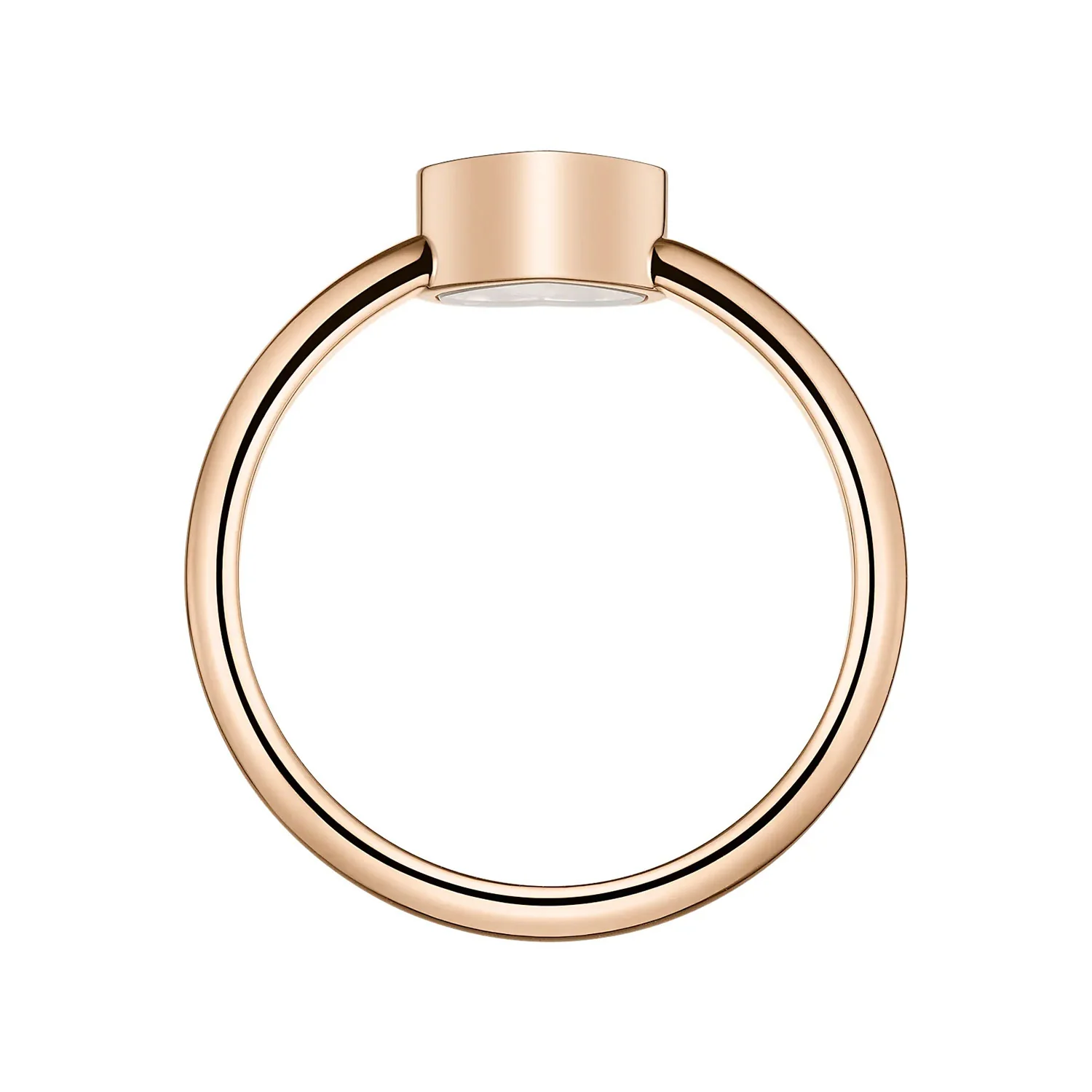 18ct Rose Gold My Happy Hearts Ring With Single Floating Diamond - Image 4