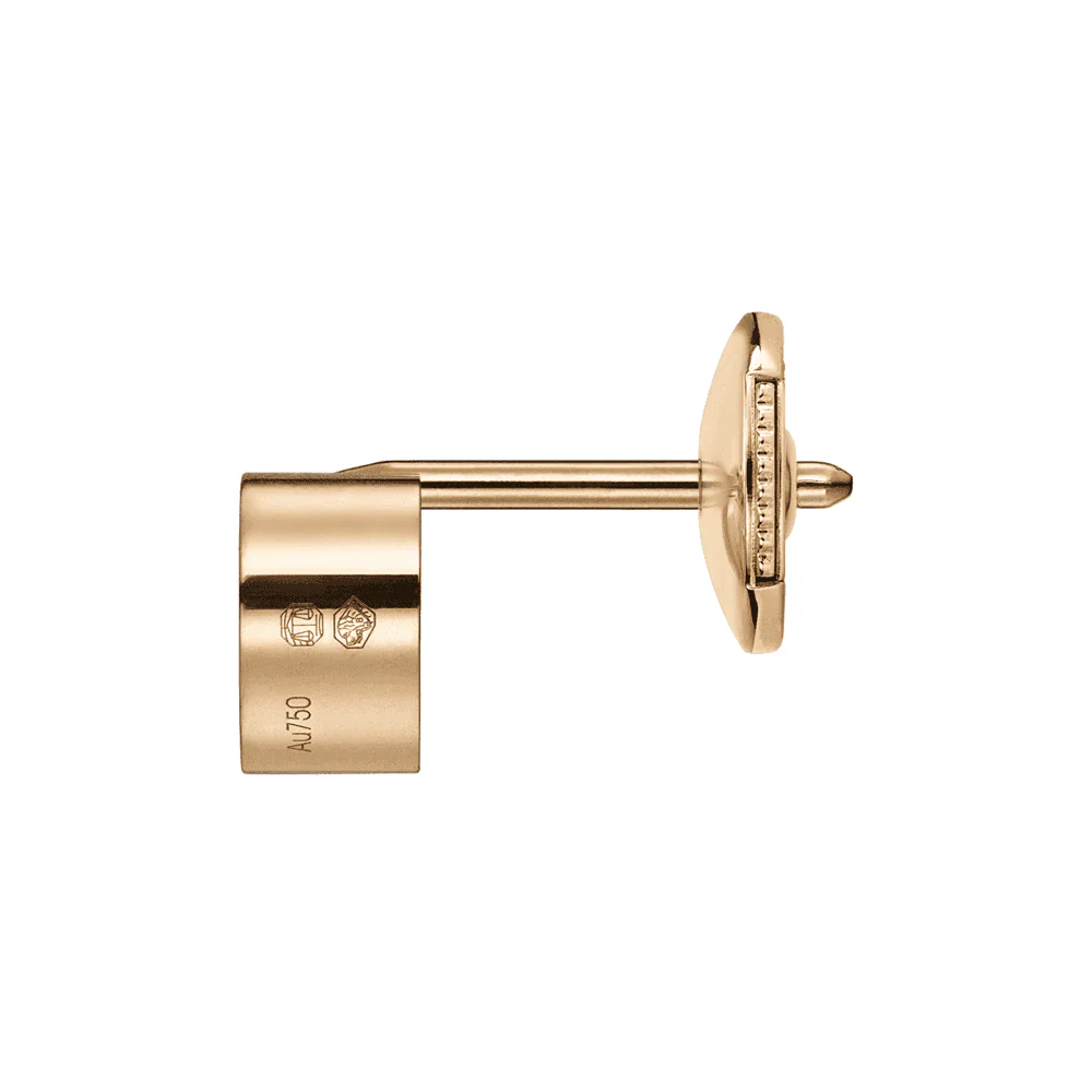 18ct Rose Gold My Happy Hearts Single Stud Earring With Single Floating Diamond - Image 3