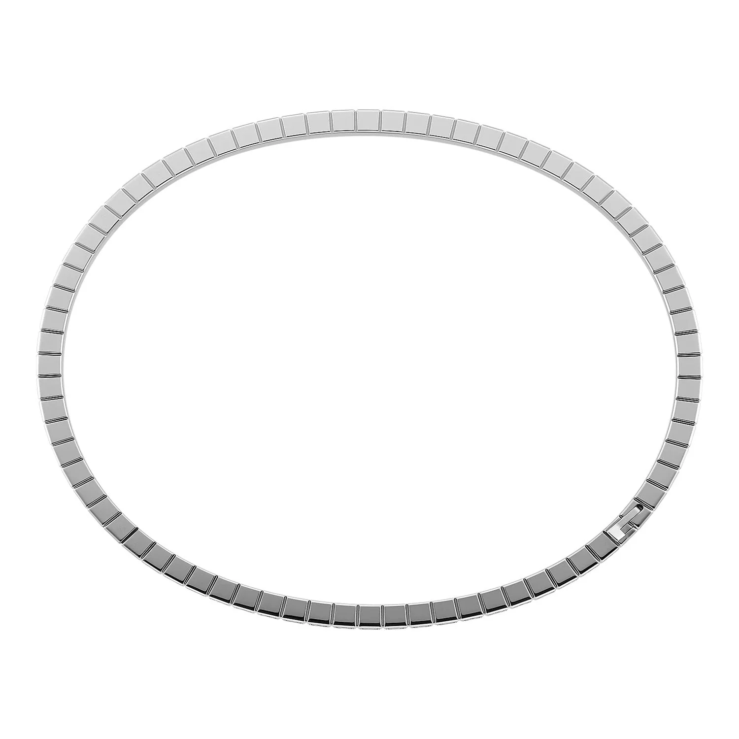 18ct White Gold Ice Cube Diamond Set Bangle - Image 4