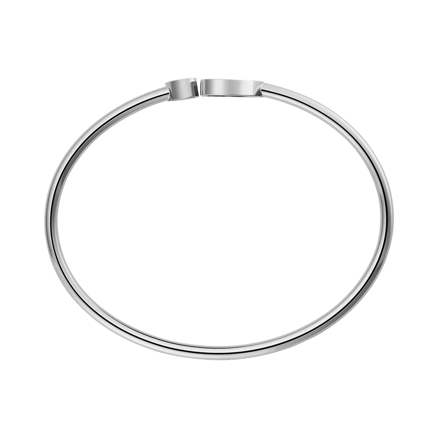 18ct White Gold Happy Hearts Blue Aventurine & Diamond Set Bangle - Image 4