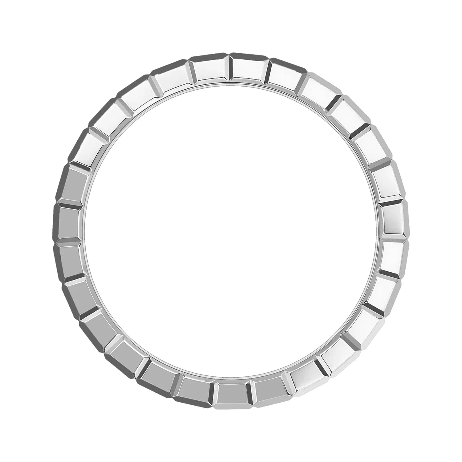 18ct White Gold Ice Cube 3 Row Diamond Set Ring - Image 4