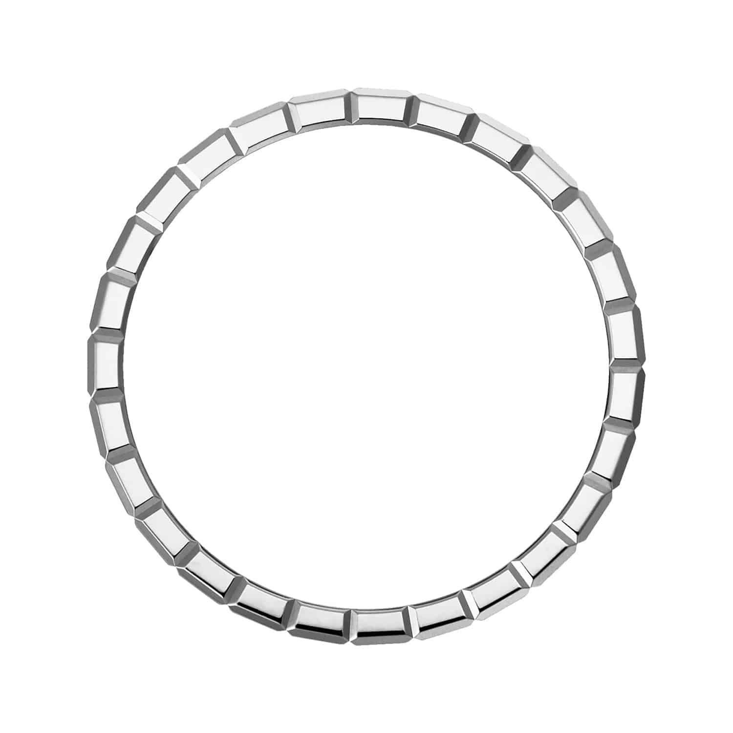 18ct White Gold Ice Cube Single Diamond Set Ring - Image 5