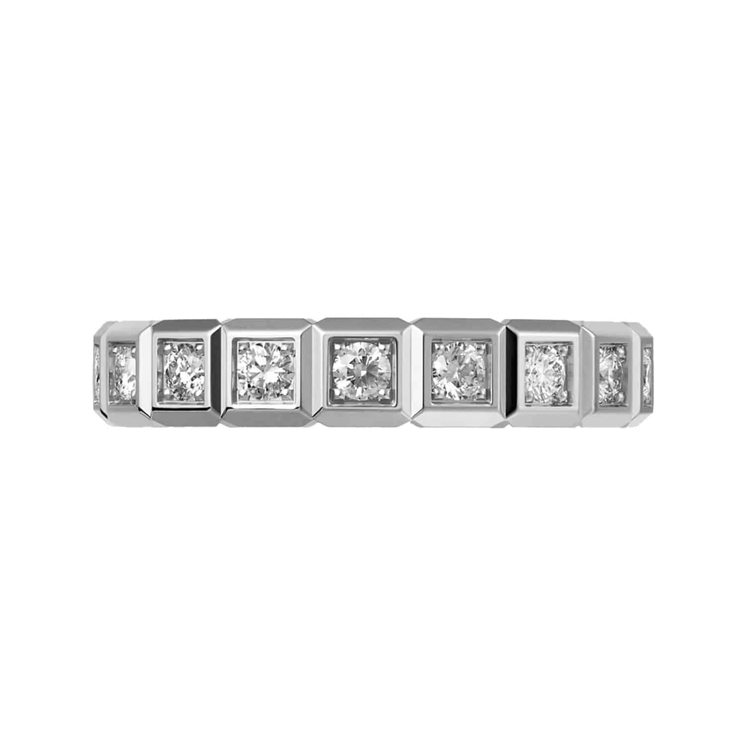 18ct White Gold Ice Cube Diamond Set Ring - Image 2
