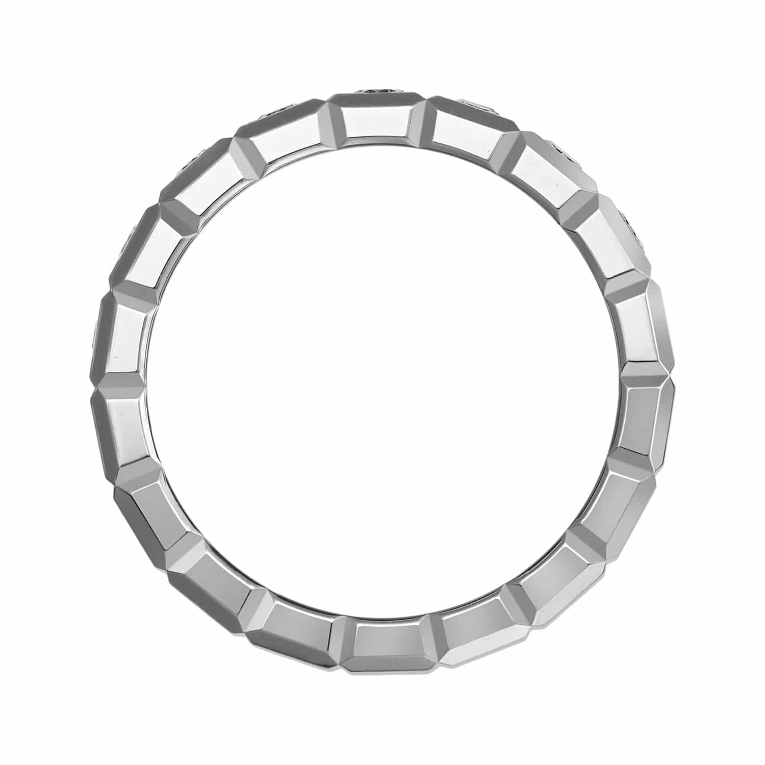 18ct White Gold Ice Cube Diamond Set Ring - Image 3