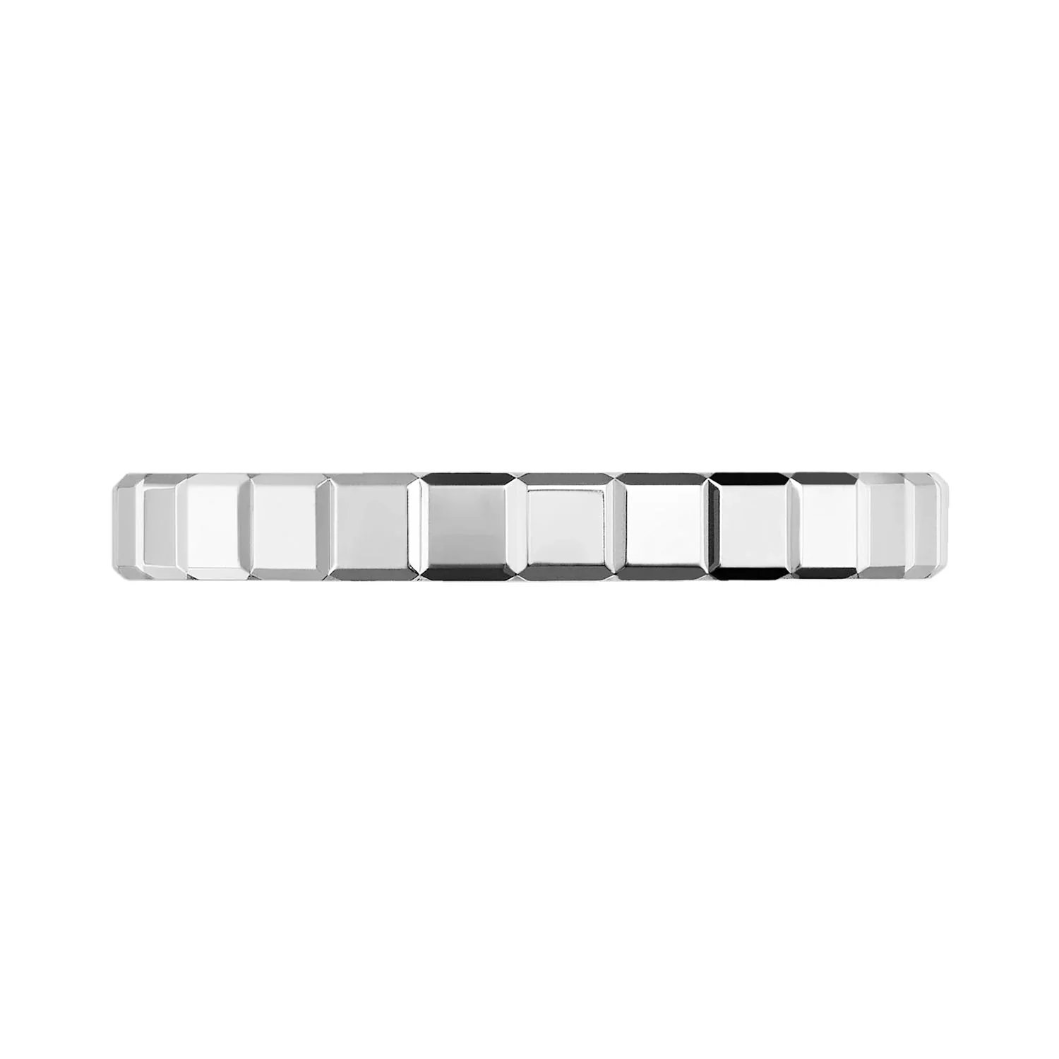 18ct White Gold Ice Cube Slim Ring - Image 4
