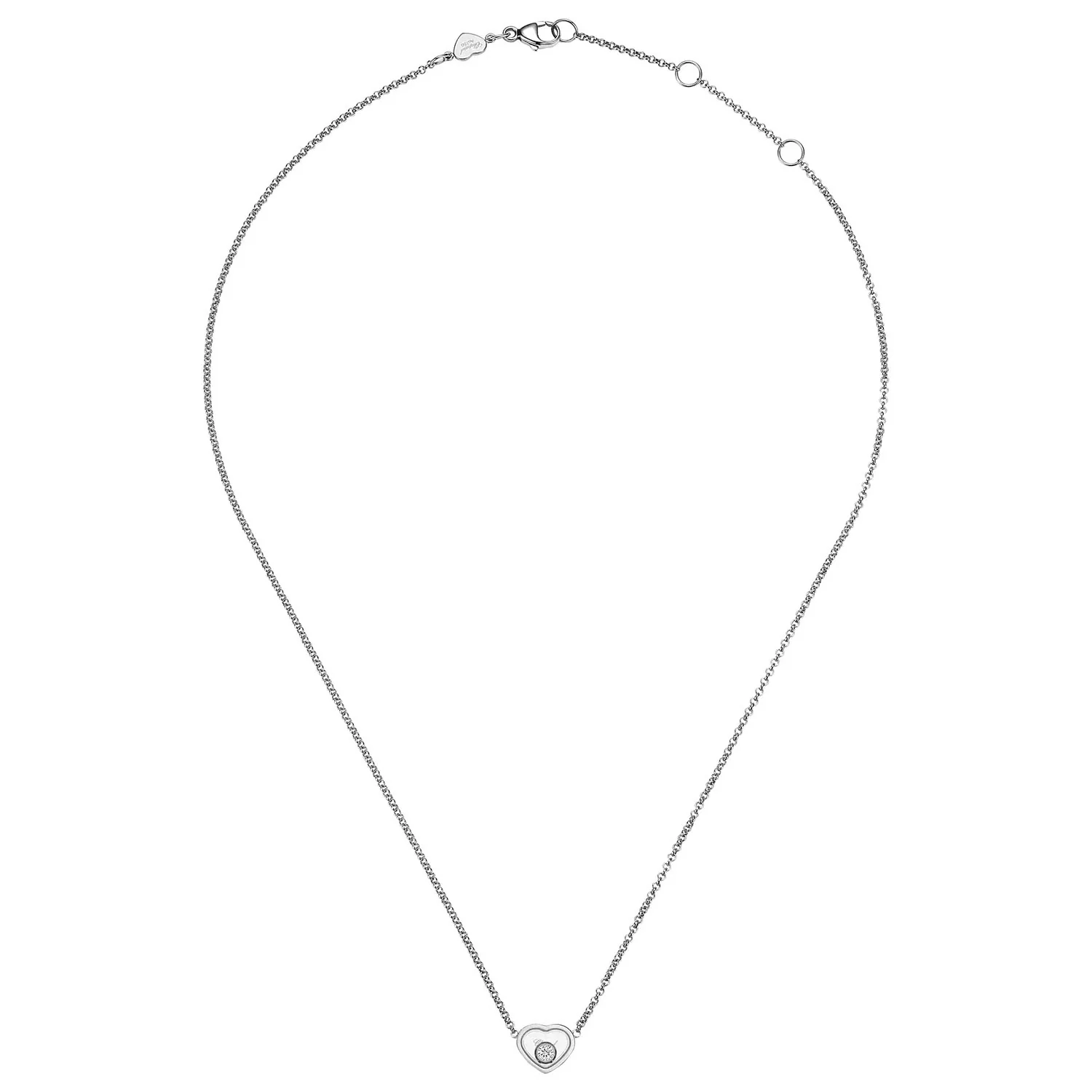 18ct White Gold My Happy Hearts Diamond Pendant - Image 4