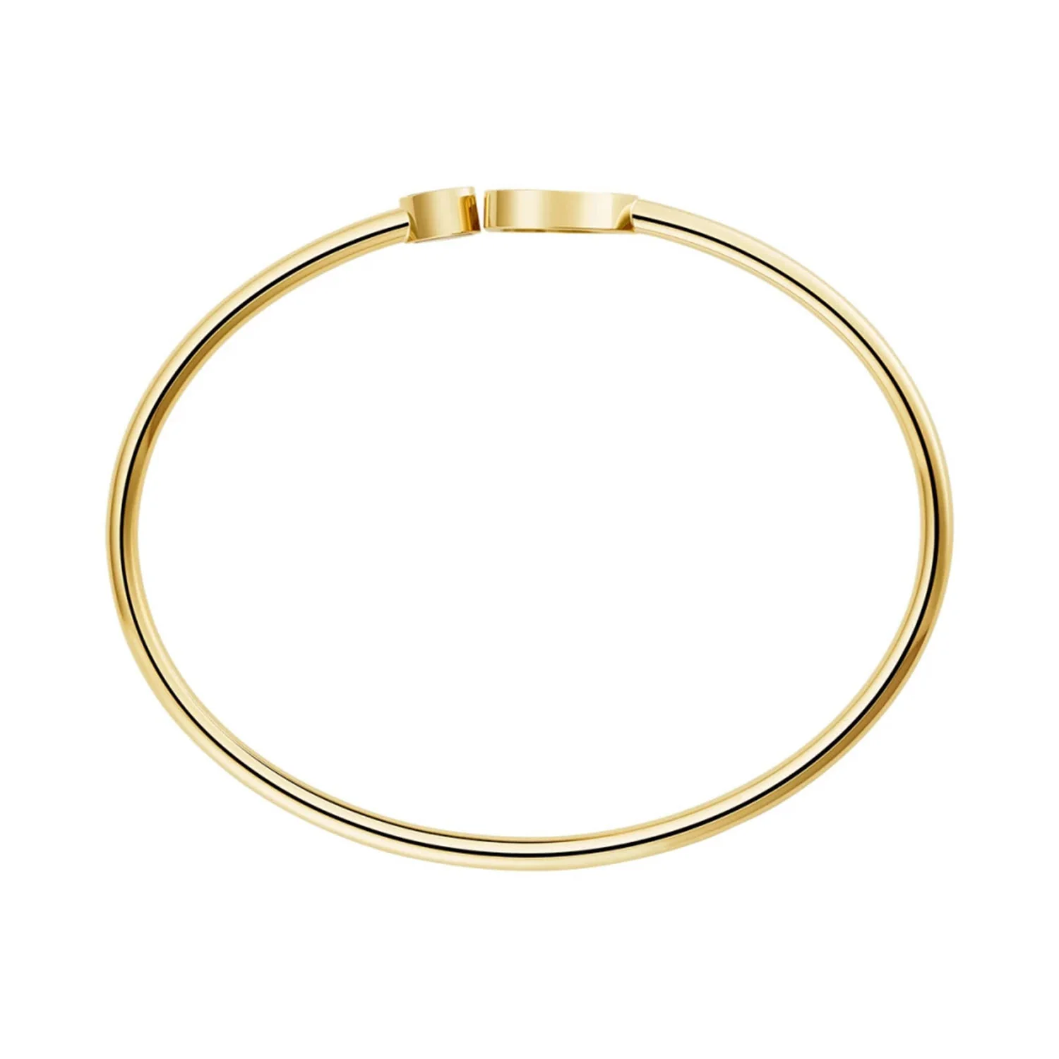 18ct Yellow Gold Happy Hearts Mother Of Pearl & Diamond Bangle - Image 3