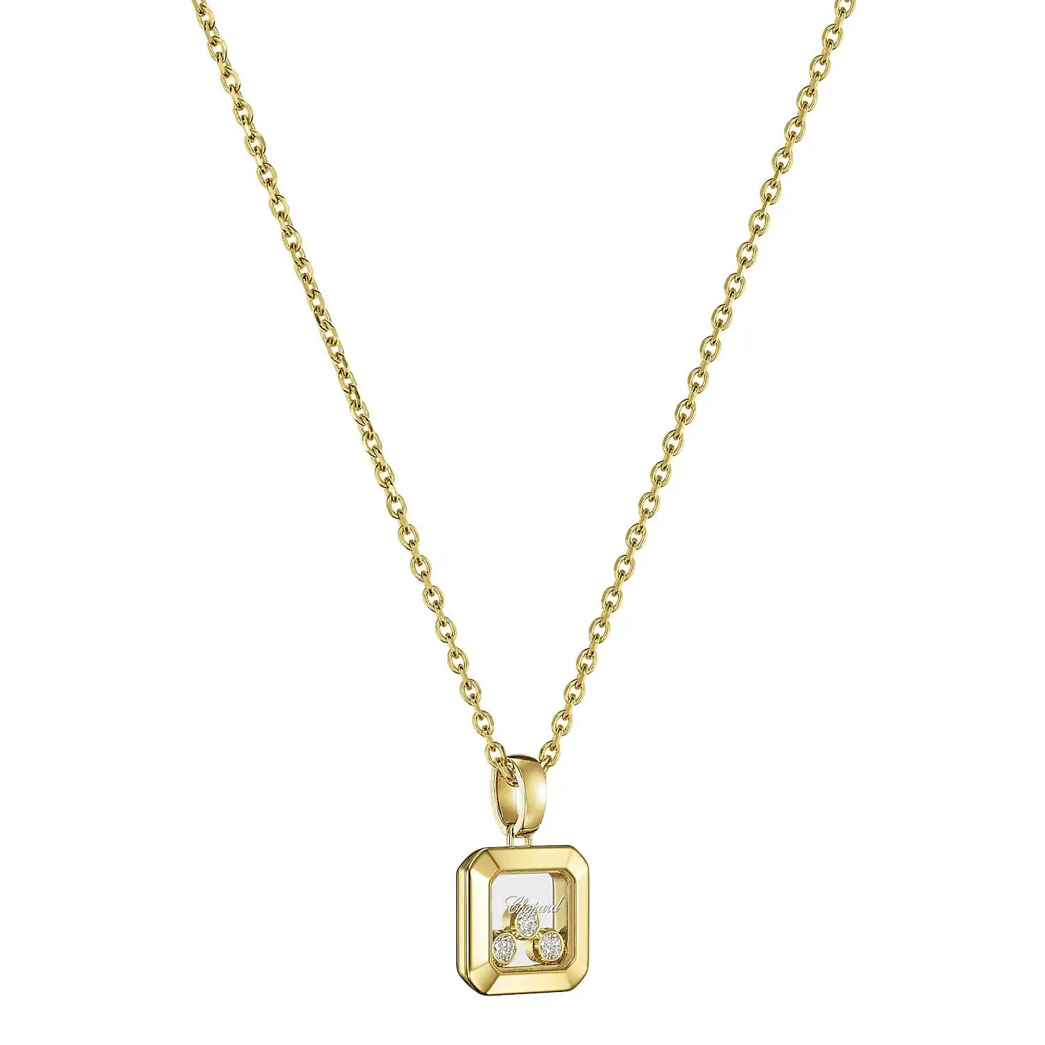 18ct Yellow Gold Happy Three Diamonds Icons Pendant - Image 2