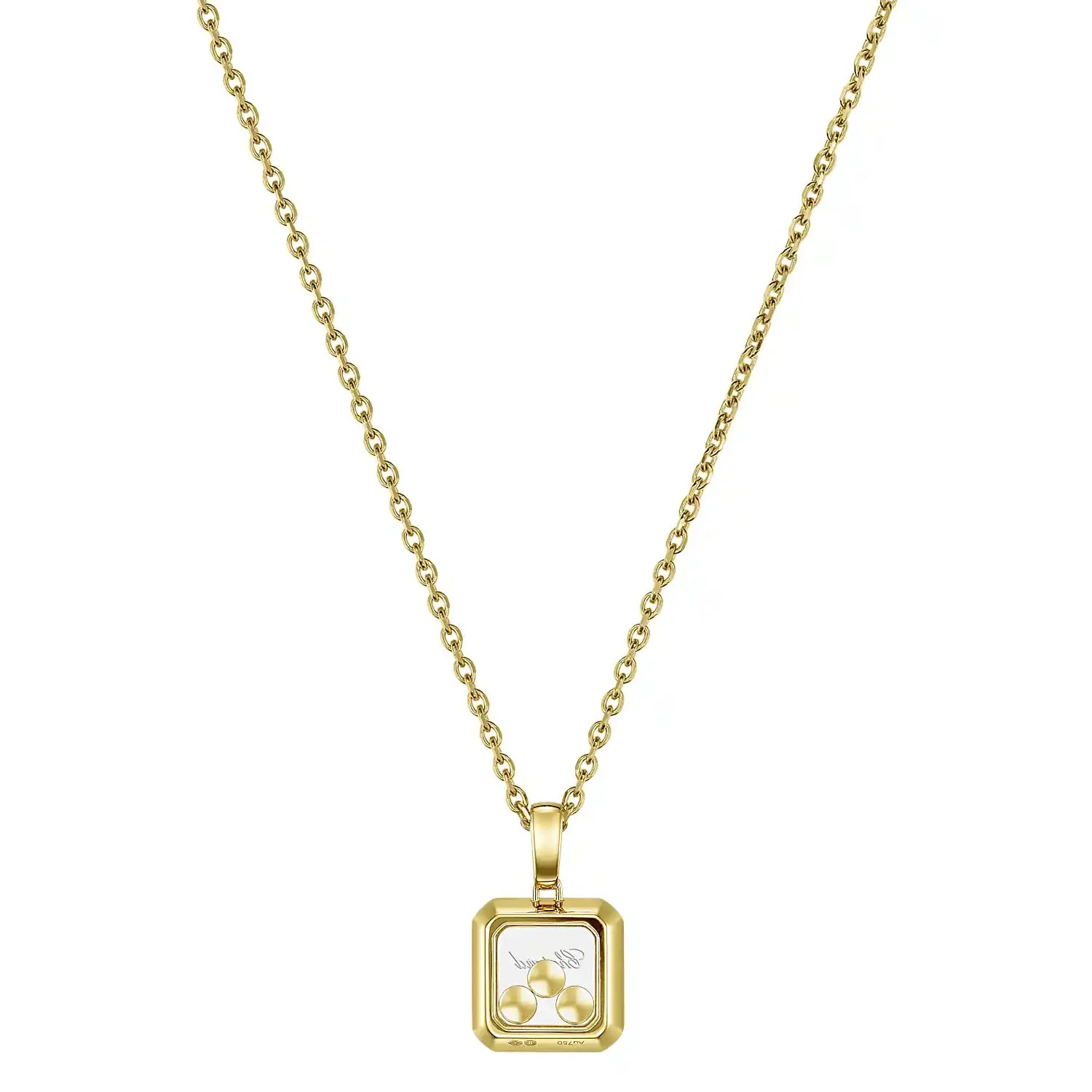 18ct Yellow Gold Happy Three Diamonds Icons Pendant - Image 3