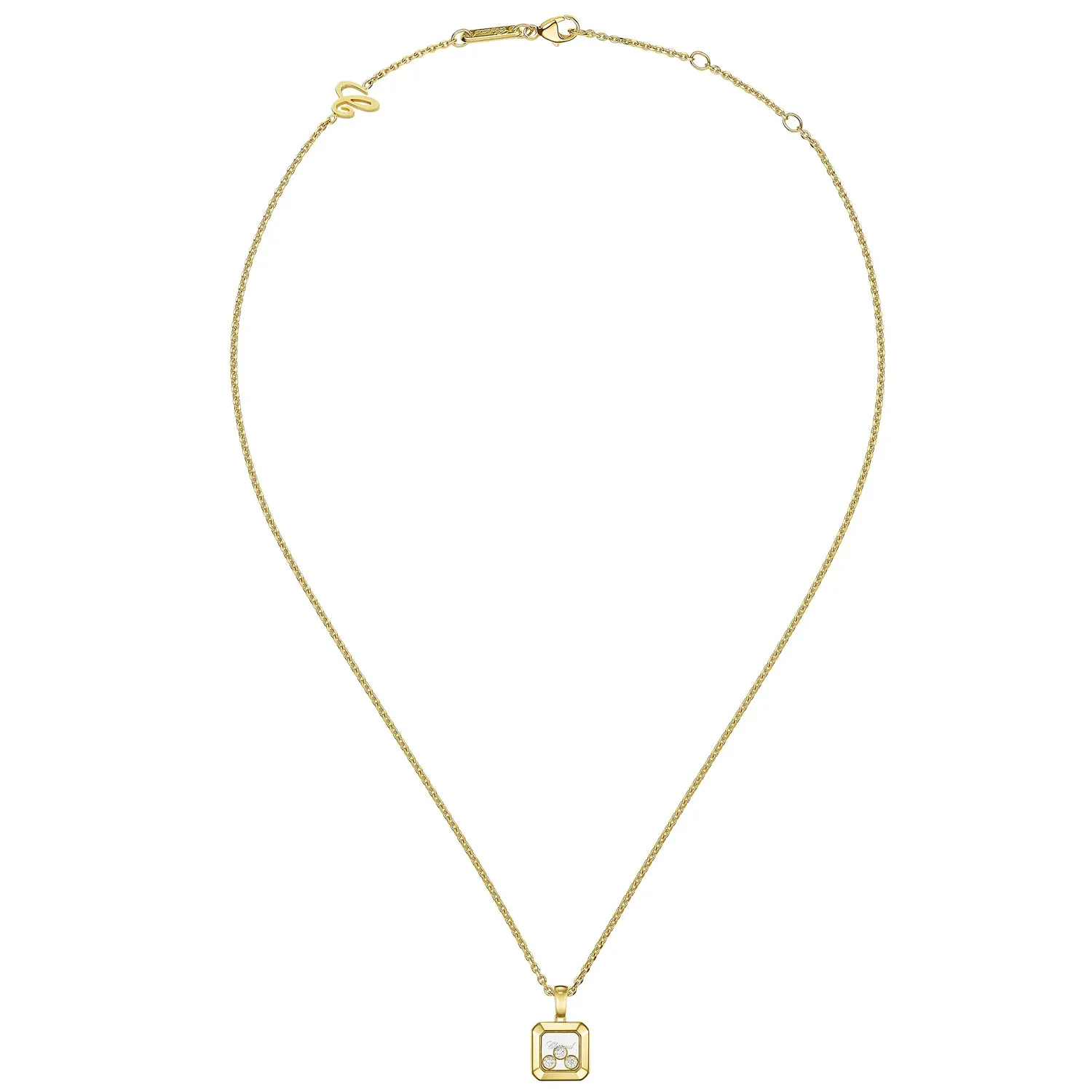 18ct Yellow Gold Happy Three Diamonds Icons Pendant - Image 4