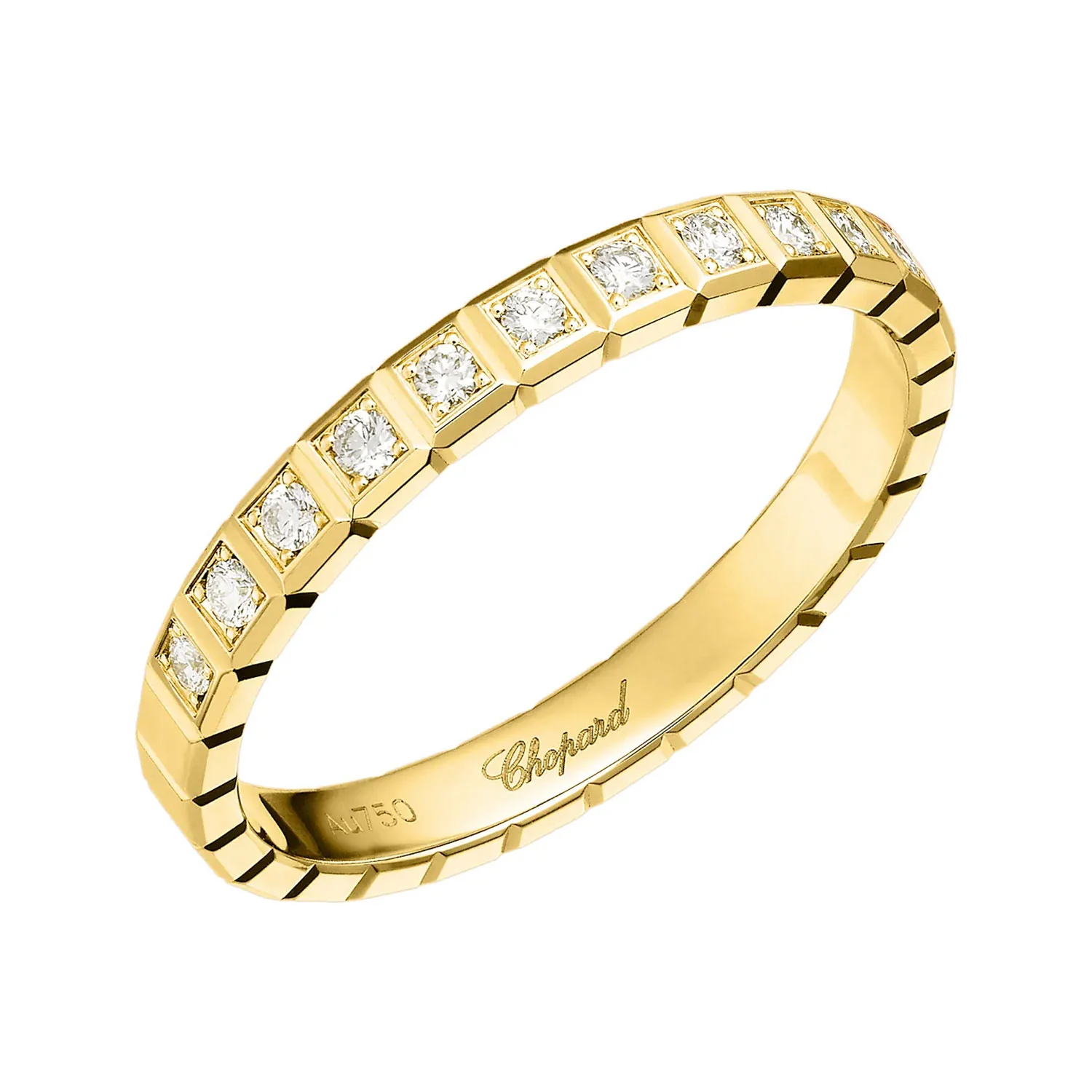 18ct Yellow Gold Ice Cube Diamond Ring - Image 2