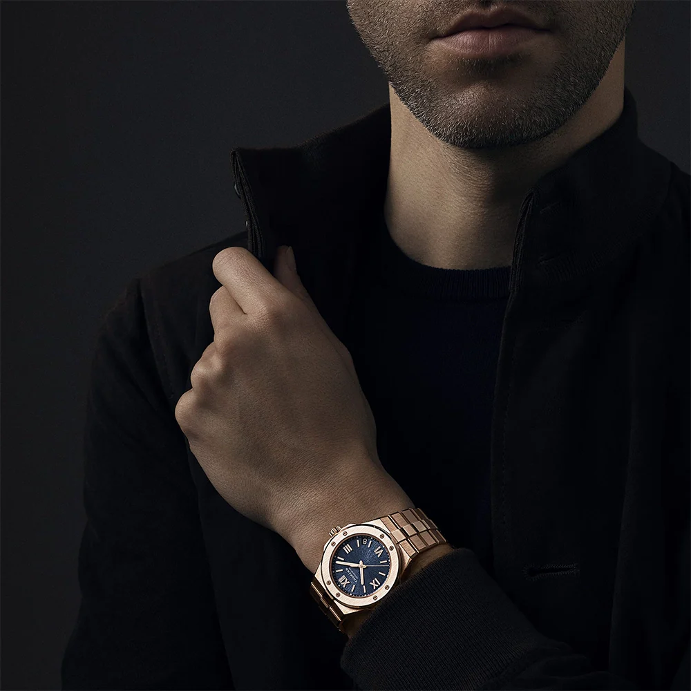 Alpine Eagle 41mm 18ct Rose Gold Blue Dial Automatic Watch - Image 2