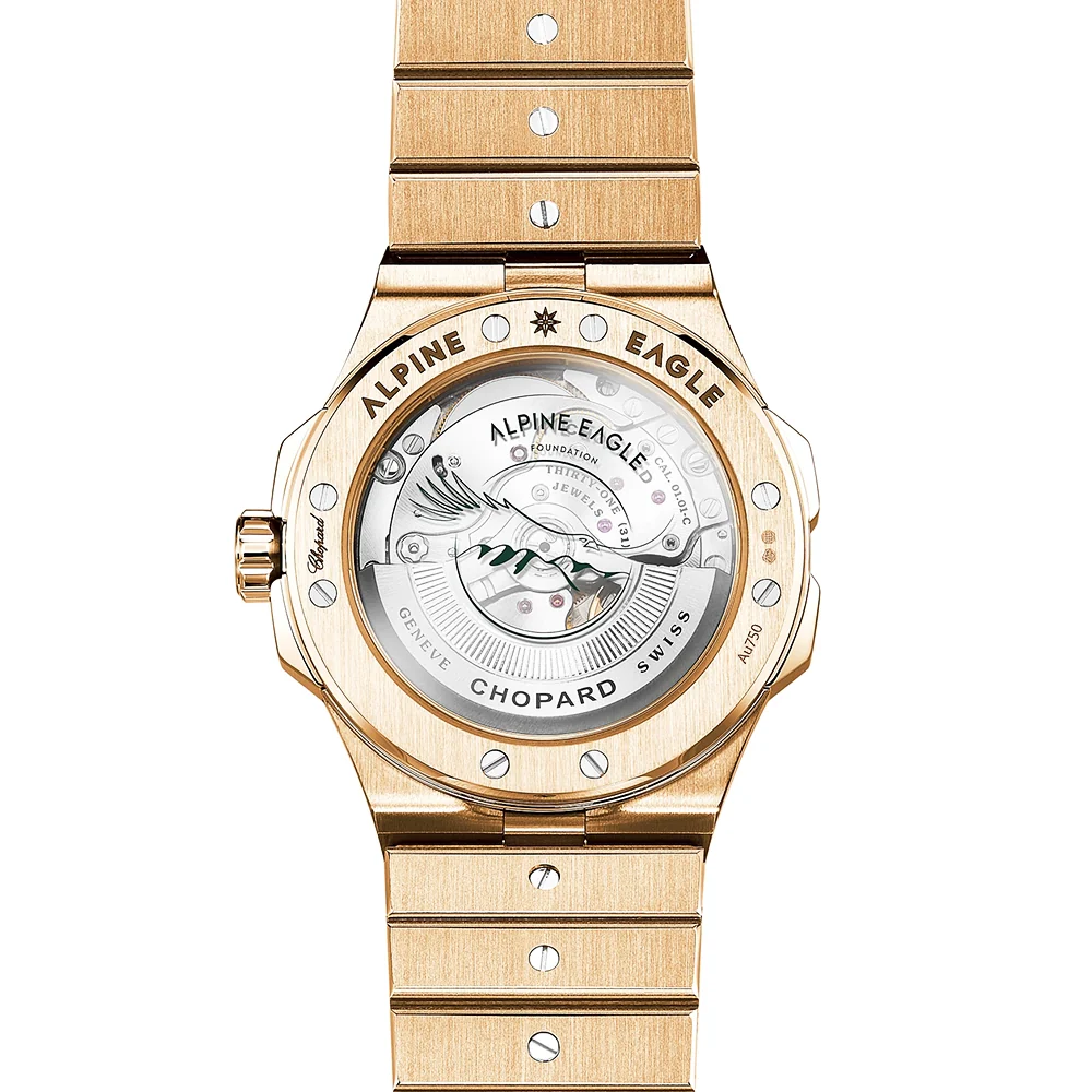 Alpine Eagle 41mm 18ct Rose Gold Pine Green Dial Automatic Watch - Image 2