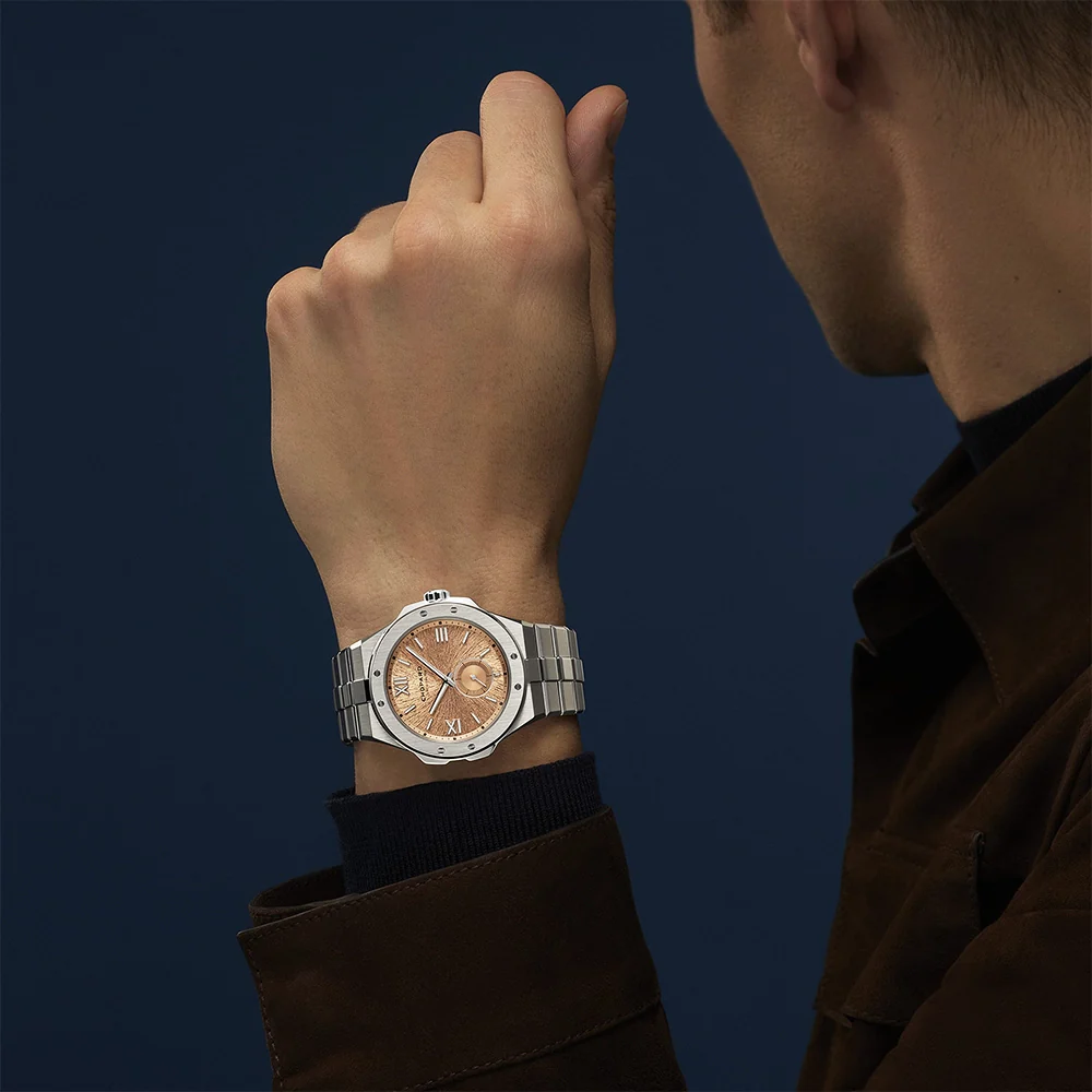 Alpine Eagle 41mm Monte Rosa Pink Dial Automatic Bracelet Watch - Image 2