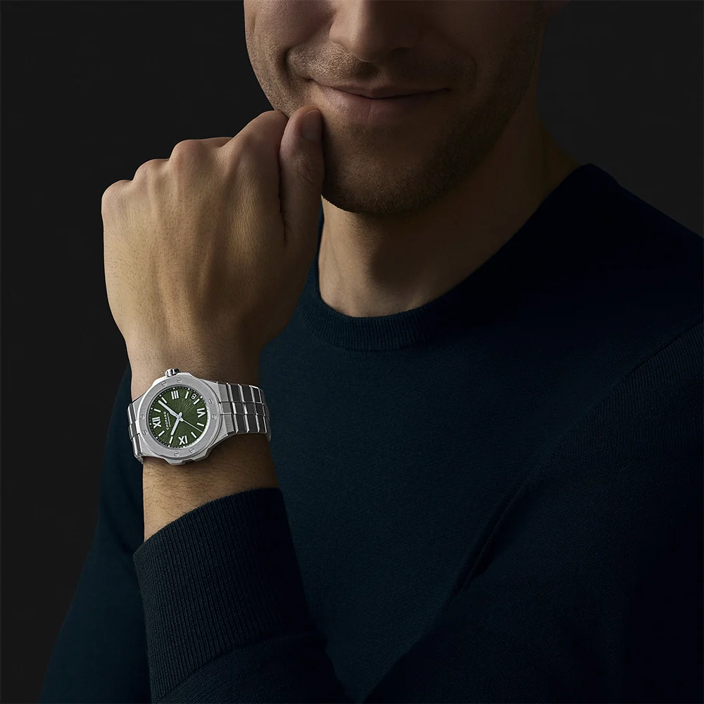 Alpine Eagle 41mm Pine Green Dial Mens Automatic Bracelet Watch - Image 2