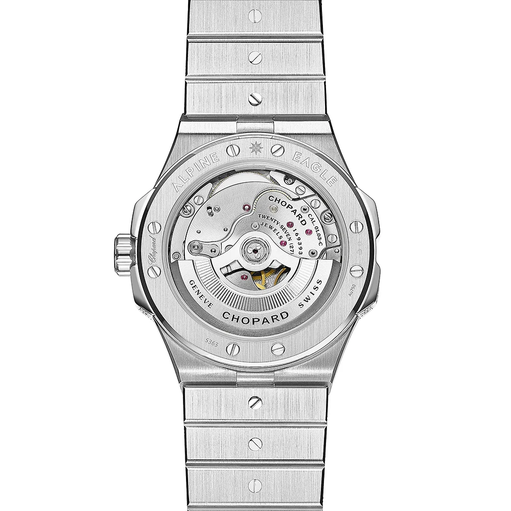 Alpine Eagle 41mm 18ct White Gold Rainbow Sapphire Set Watch - Image 3