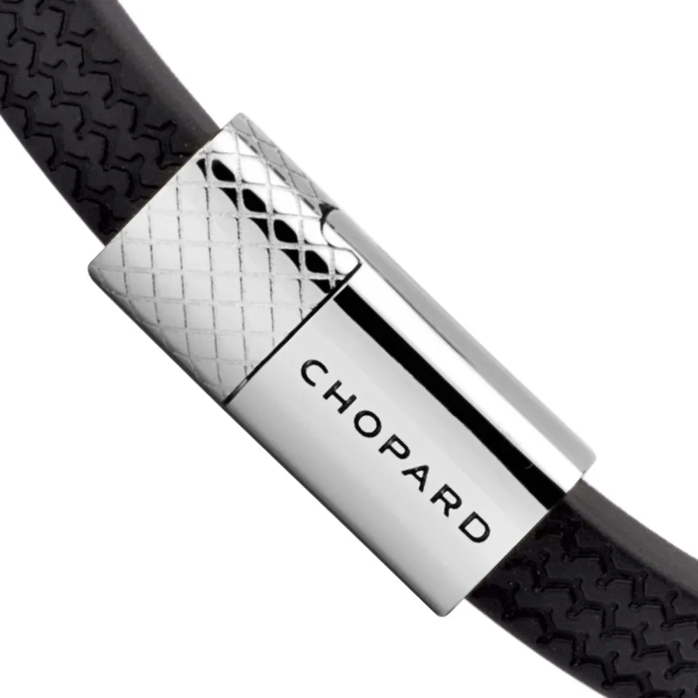 Black Rubber Racing Bracelet - Image 2