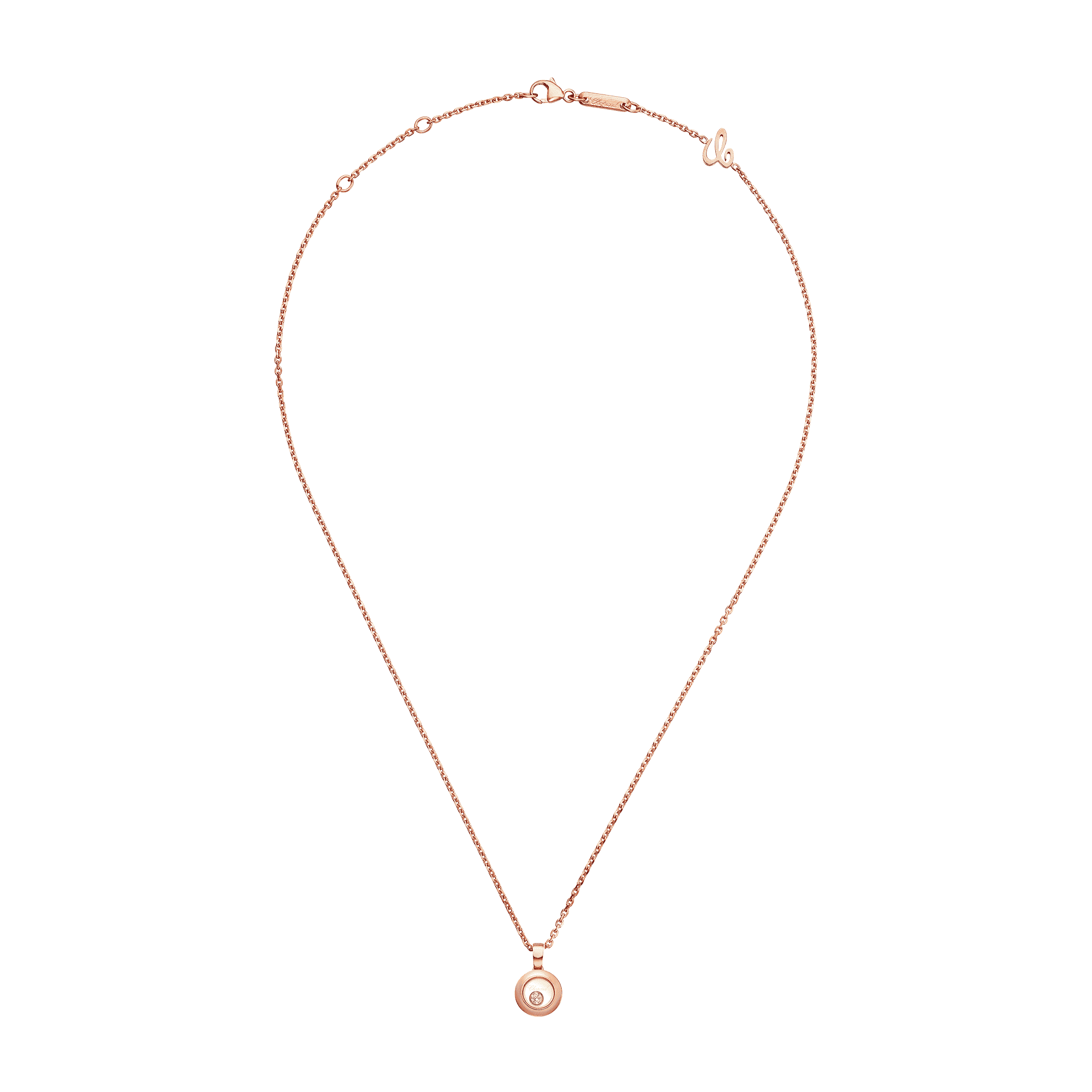 Happy Diamonds Icons 18ct Rose Gold Round Pendant - Image 3