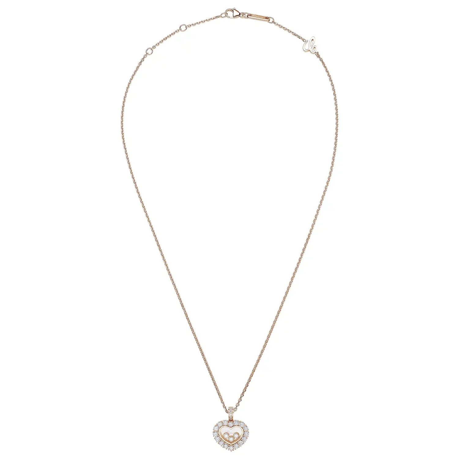 Happy Diamonds Icons 18ct Rose Gold Heart Pendant - Image 3